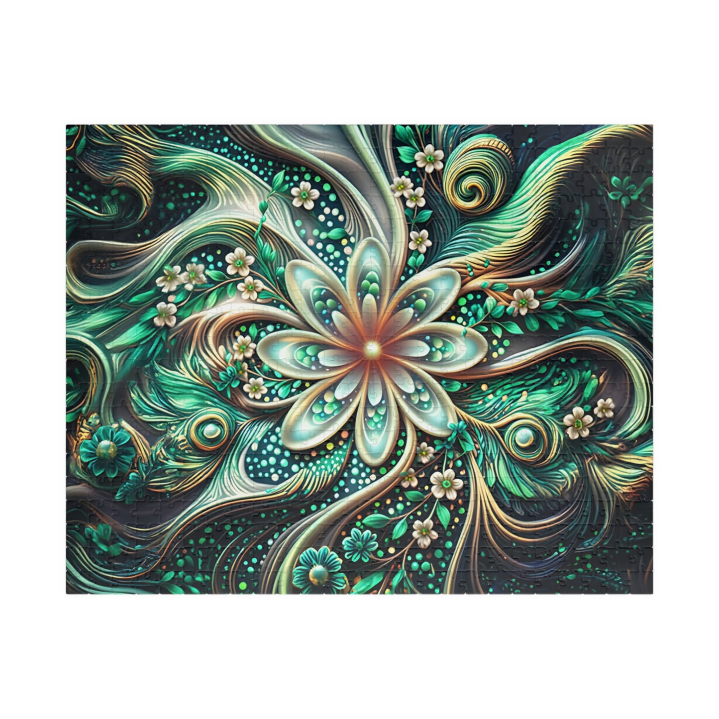 Intricate Floral Puzzle - 110, 252, 520, 1014-piece Jigsaw Challenge, Family Game Night, Perfect Gift for Crafters, Relaxing Hobby,