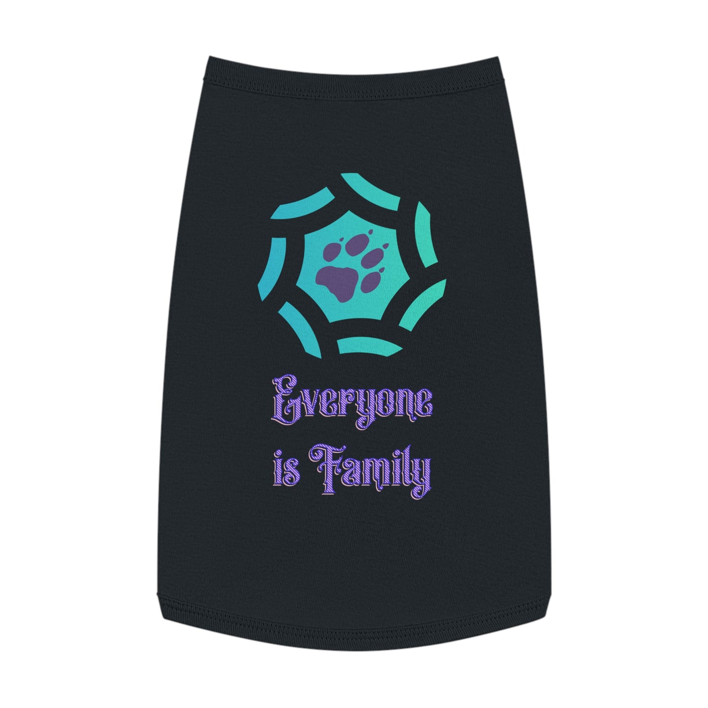 Cute Pet Tank Top - Everyone is Family Design | Dog Shirt, Cat Apparel, Pet Gift, Family Pet Look, Summer Wear