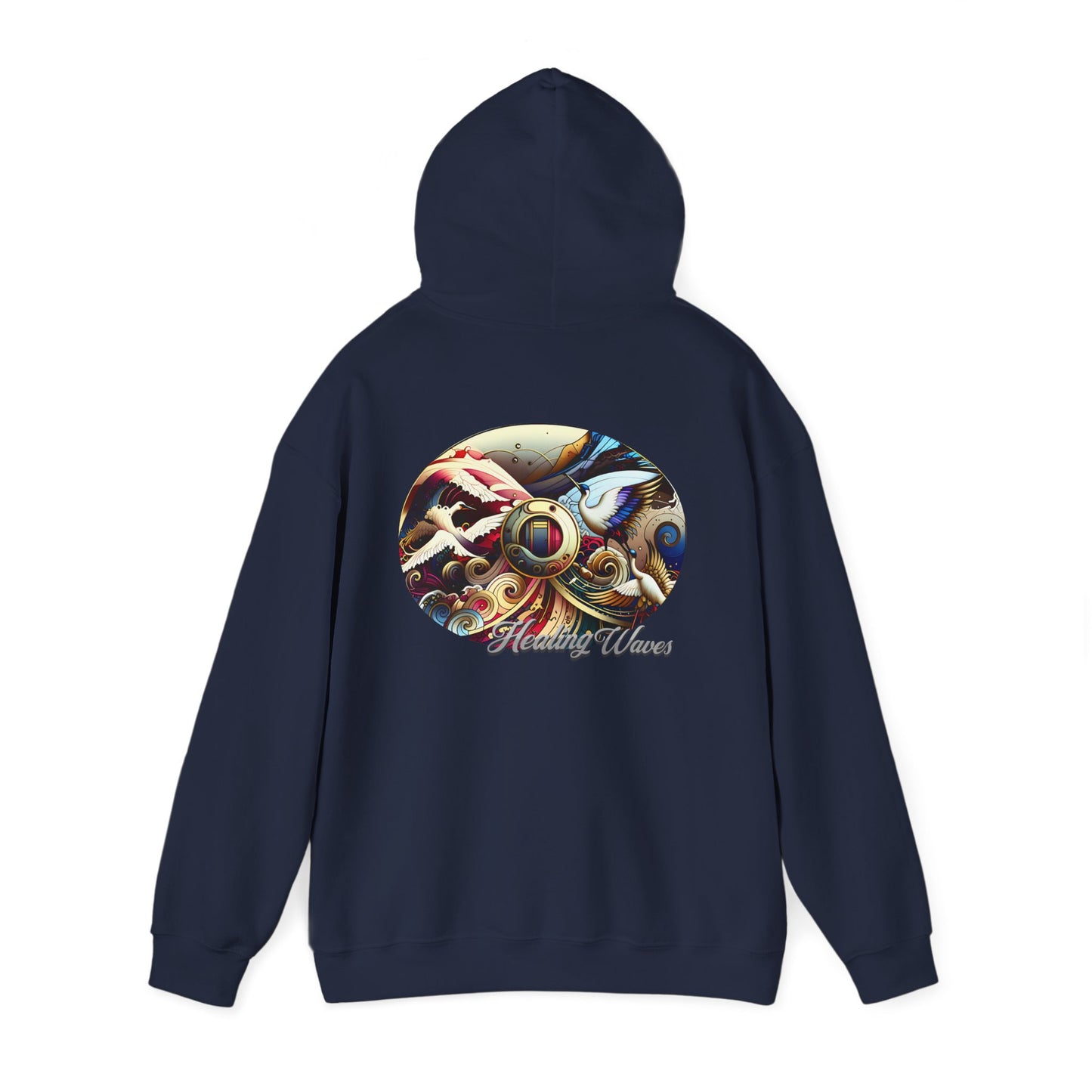Artistic Unisex Heavy Blend Hoodie - Cozy Graphic Sweatshirt, Ideal for Casual Outfits, Unique Gifts, Streetwear Style, Comfortable Layering
