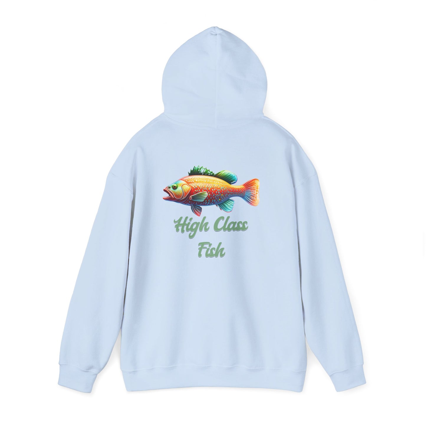 High Class Fish Hoodie - Unisex Heavy Blend Sweatshirt, Cozy Gift for Fishing Enthusiasts, Great for Outdoors, Casual Wear, Birthday Gift