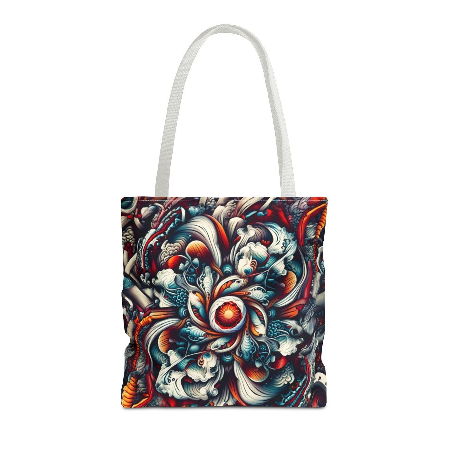 Artistic Tote Bag, Colorful Flower Design, Boho Style, Everyday Use, Eco-Friendly Gift, Travel Accessory