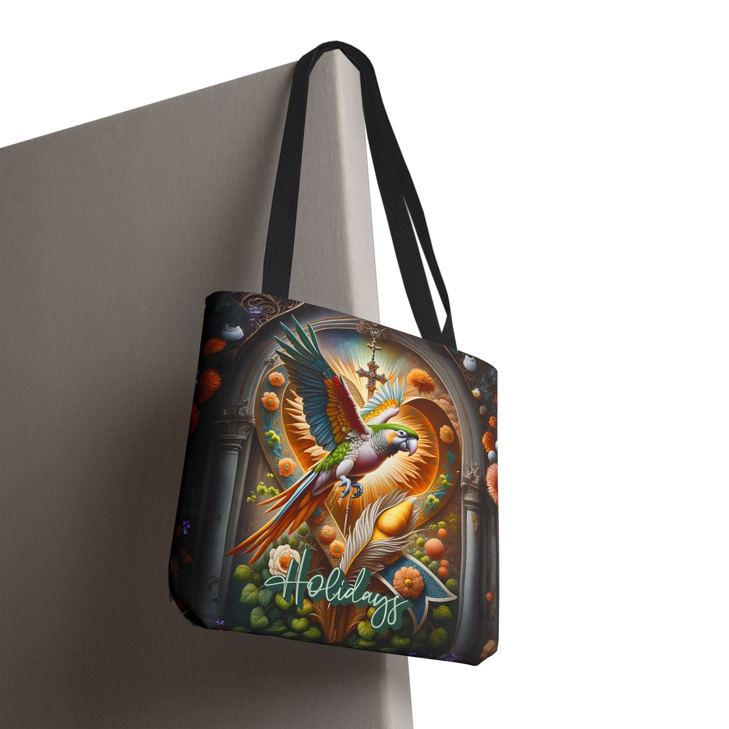 Vibrant Holiday Tote Bag, Eco-Friendly Shopping Bag, Bird Design Tote, Gift for Nature Lovers, Everyday Carryall, Travel Accessory