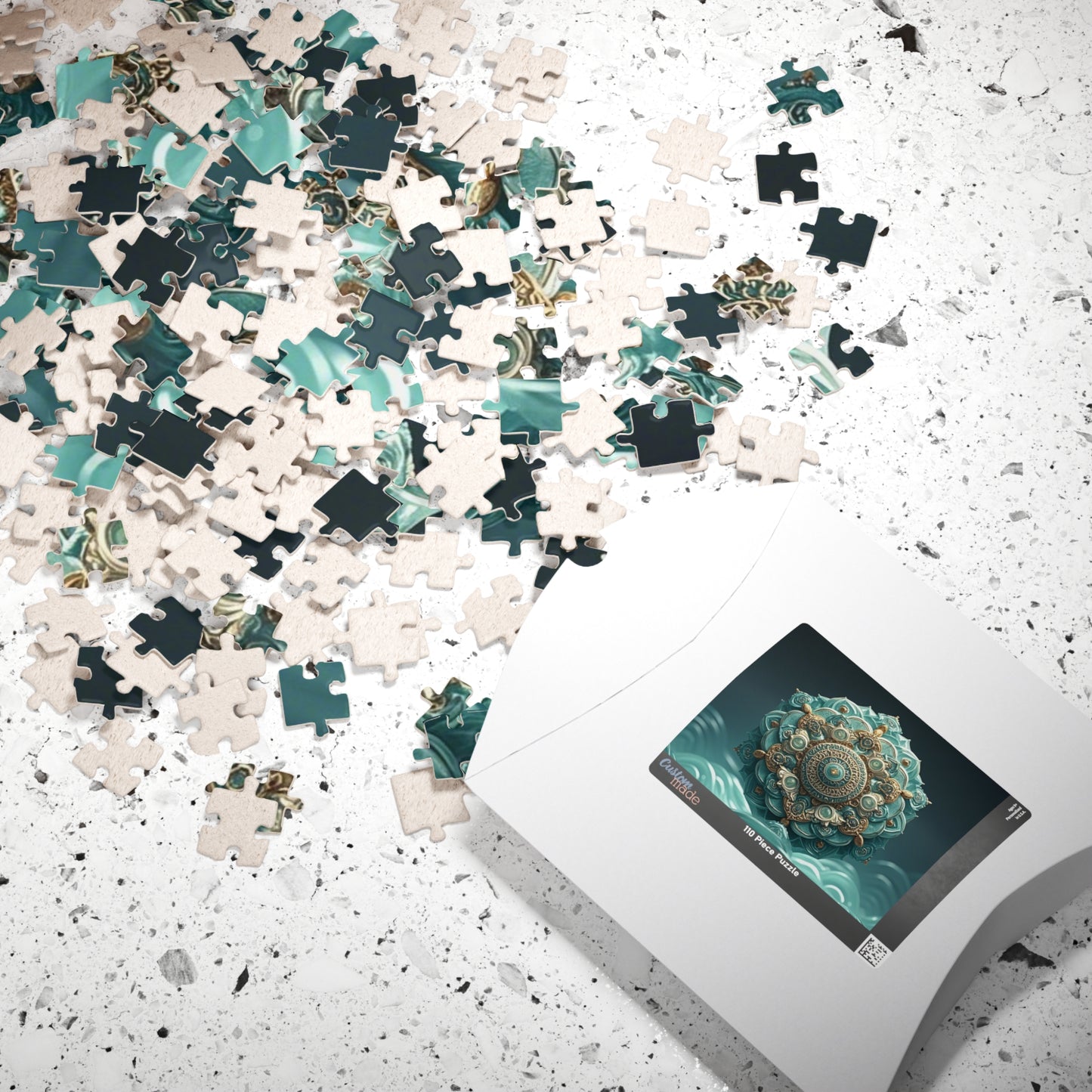 Intricate Mandala Puzzle - Unique 110, 252, 520, 1014-piece Jigsaw for Mindful Relaxation, Gift for Puzzle Lovers, Home Decor, Meditation