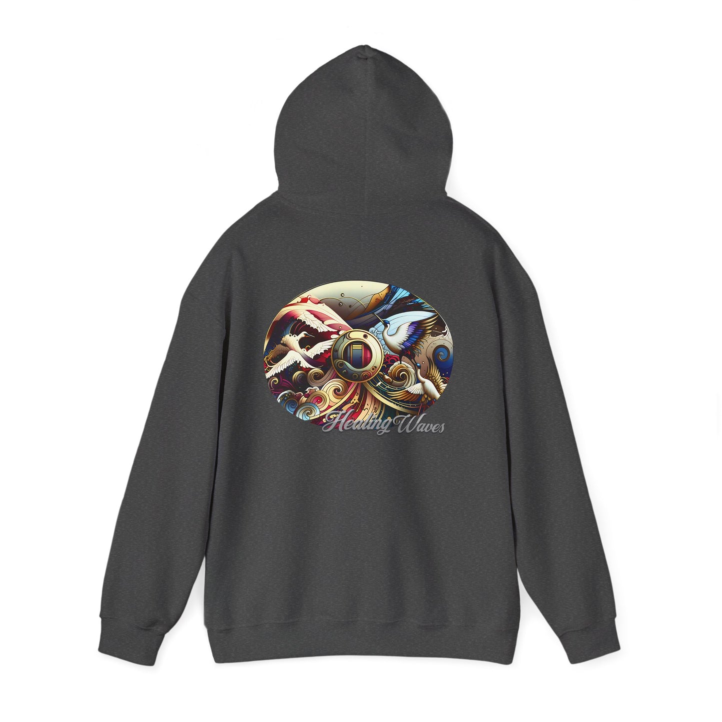 Artistic Unisex Heavy Blend Hoodie - Cozy Graphic Sweatshirt, Ideal for Casual Outfits, Unique Gifts, Streetwear Style, Comfortable Layering