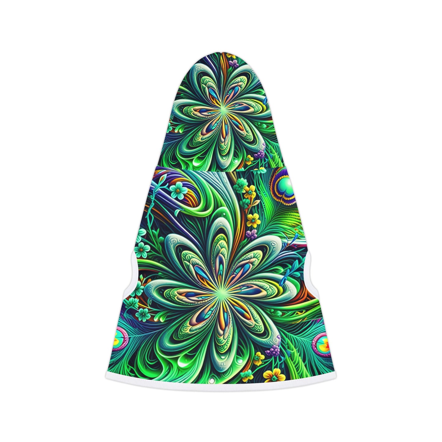 Vibrant Floral Pet Hoodie Colorful Cat Apparel, Cute Pet Costume, Unique Pet Gift, Stylish Animal Clothing