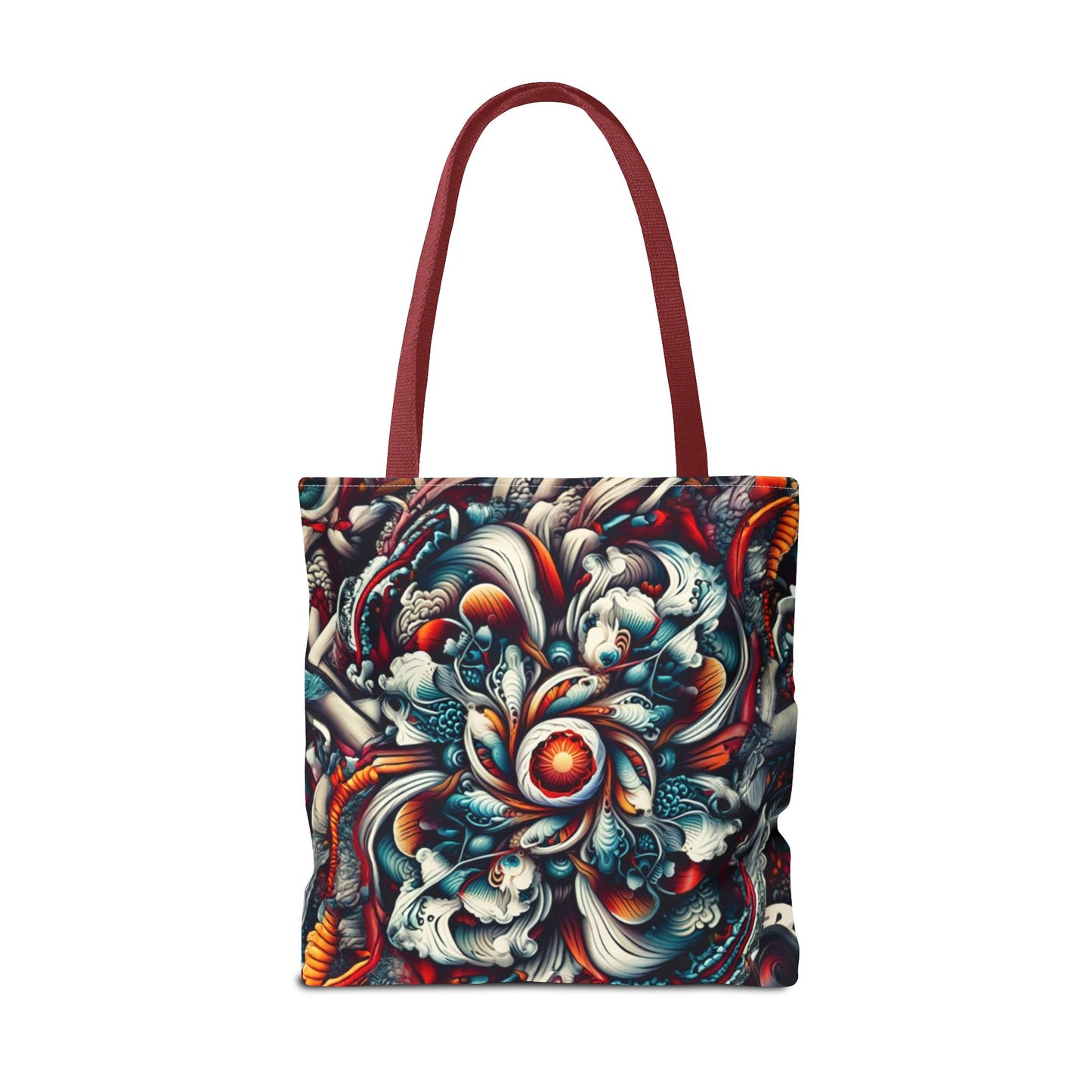 Artistic Tote Bag, Colorful Flower Design, Boho Style, Everyday Use, Eco-Friendly Gift, Travel Accessory