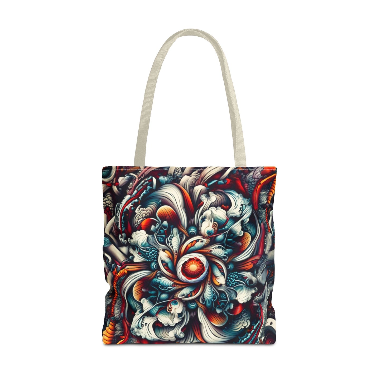 Artistic Tote Bag, Colorful Flower Design, Boho Style, Everyday Use, Eco-Friendly Gift, Travel Accessory