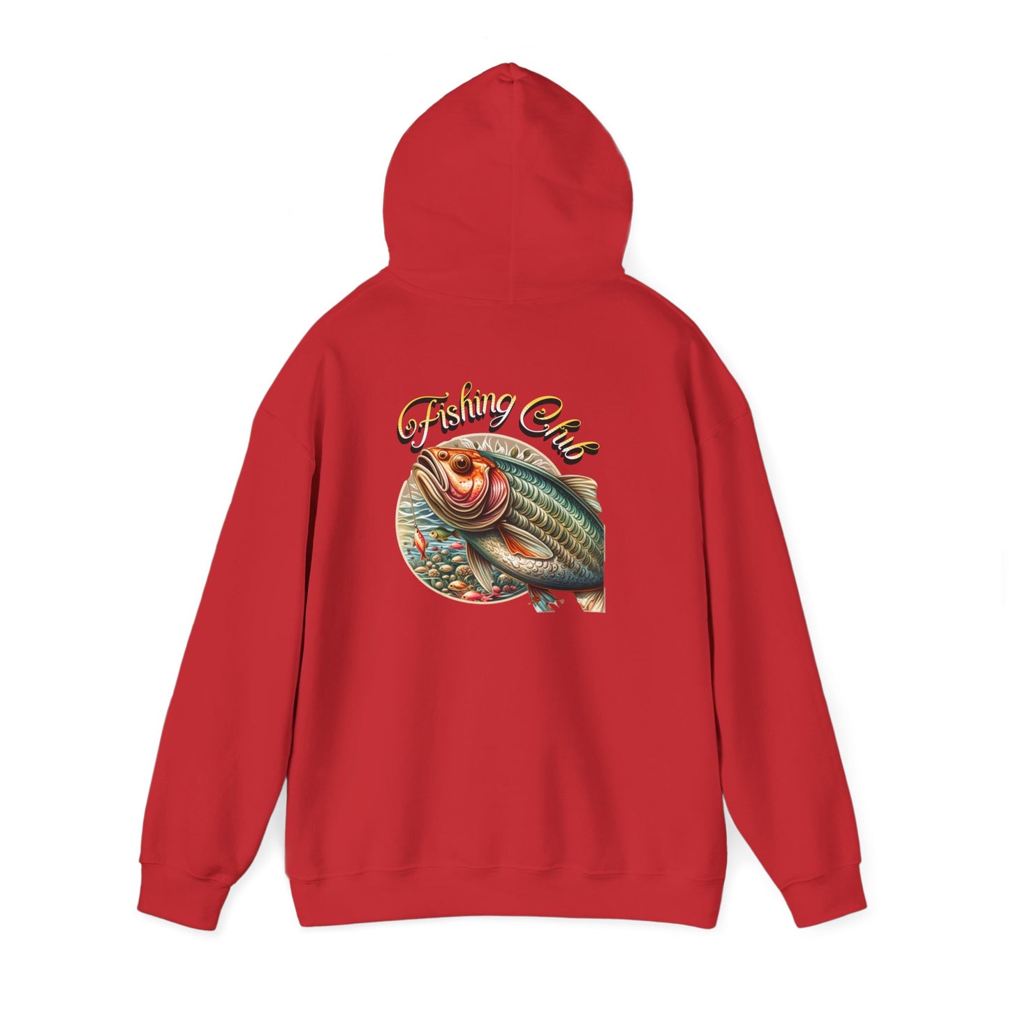 Fishing Club Hoodie, Unisex Heavy Blend Sweatshirt, Cool Fishing Gear, Outdoor Gift for Anglers, Casual Fishing Apparel