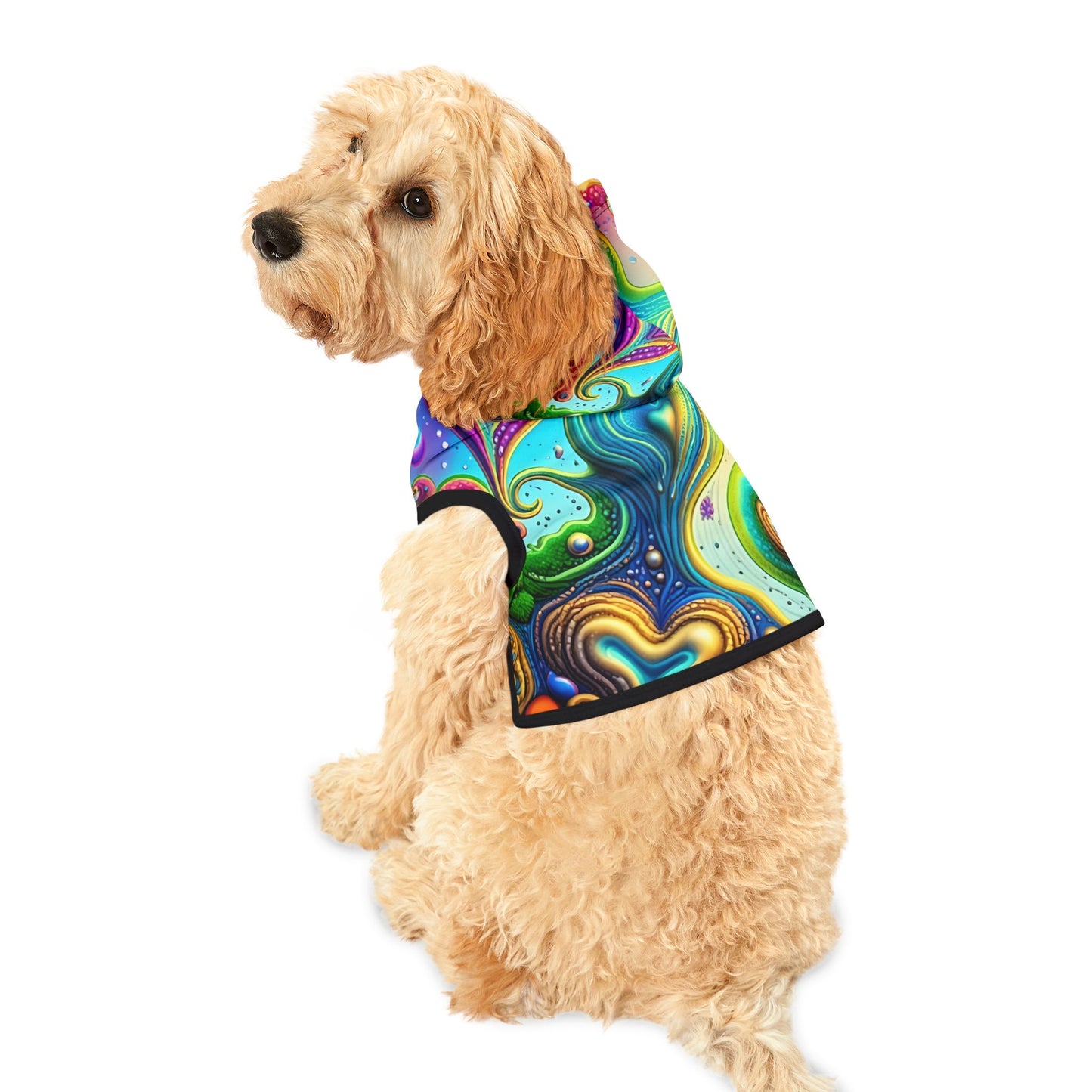 Colorful Pet Hoodie, Cozy Pet Apparel, Dog or Cat Sweater, Vibrant Pet Clothing for Holiday Gift, Unique Pet Fashion