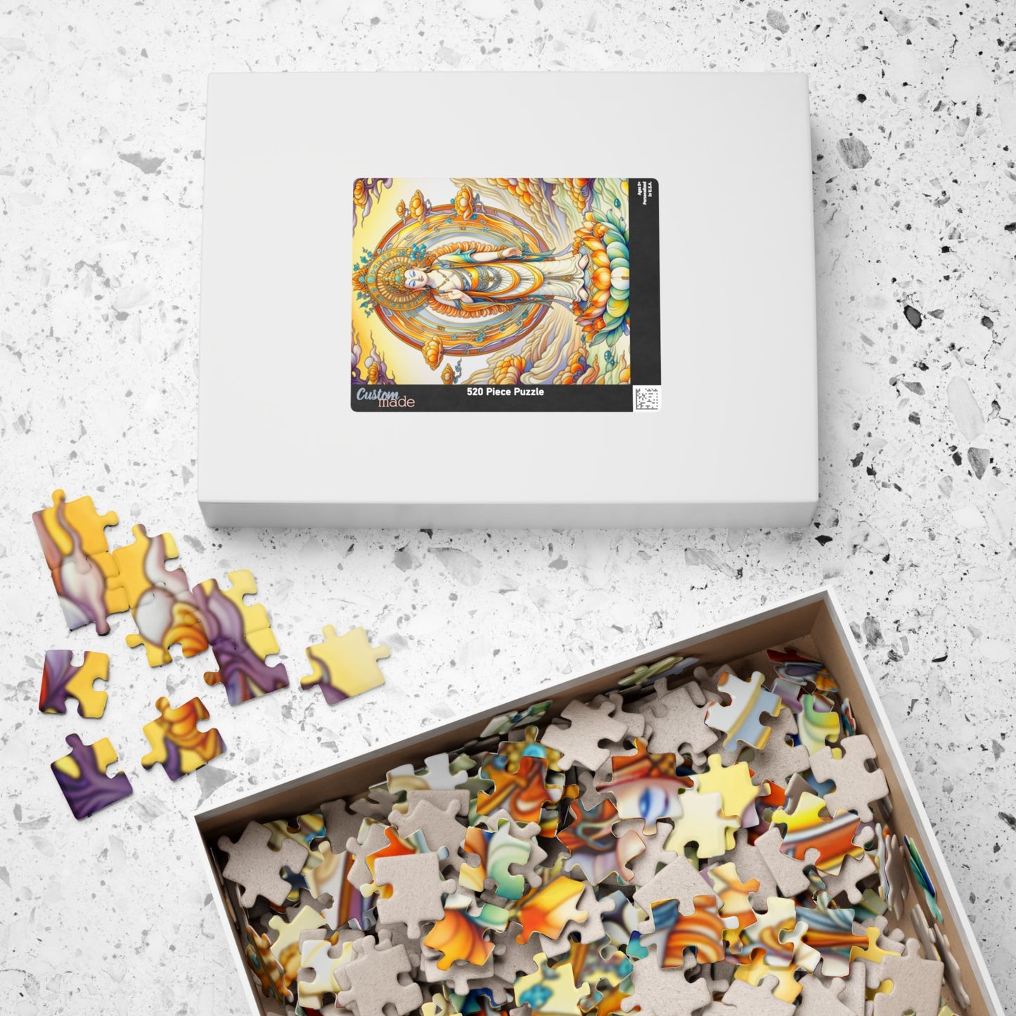 Serene Bodhisattva Puzzle - Meditation Decor, Mindfulness Gift, Buddhist Art, Relaxation Activity, Family Game
