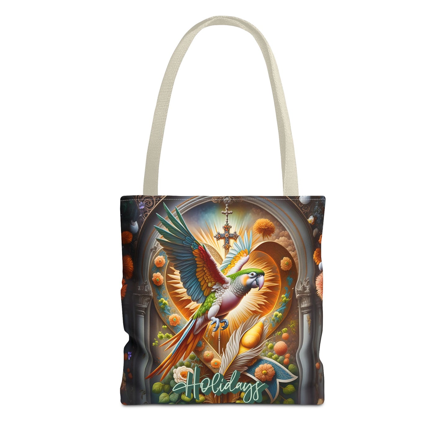 Vibrant Holiday Tote Bag - Colorful Bird Design, Perfect for Gift Giving, Eco-Friendly Shopping, Beach Days, Travel Essentials
