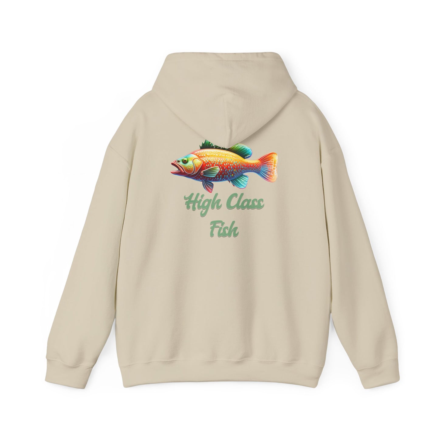 High Class Fish Hoodie - Unisex Heavy Blend Sweatshirt, Cozy Gift for Fishing Enthusiasts, Great for Outdoors, Casual Wear, Birthday Gift