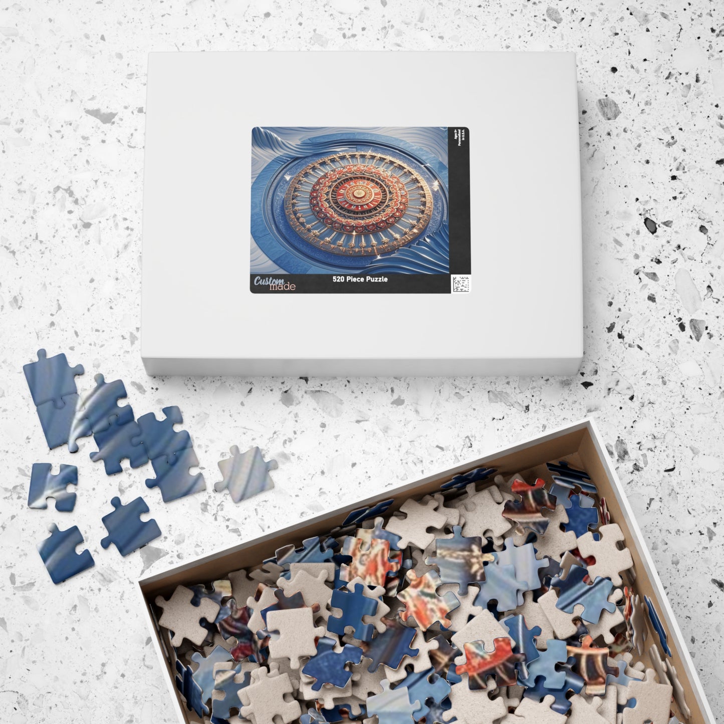 Intricate Mandala Puzzle - Mindful Fun, Home Decor, Gift for Puzzle Lovers, Family Activity, Meditation Aid