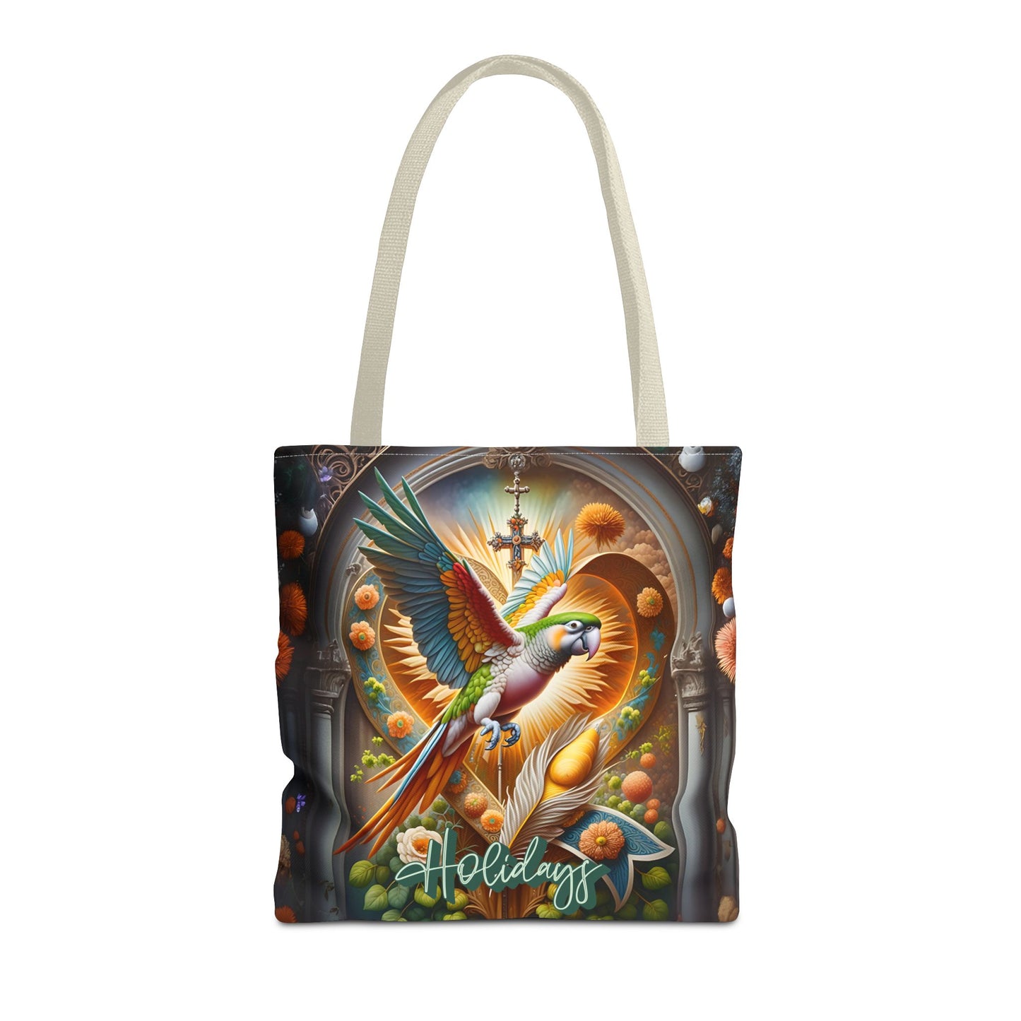 Vibrant Holiday Tote Bag - Colorful Bird Design, Perfect for Gift Giving, Eco-Friendly Shopping, Beach Days, Travel Essentials
