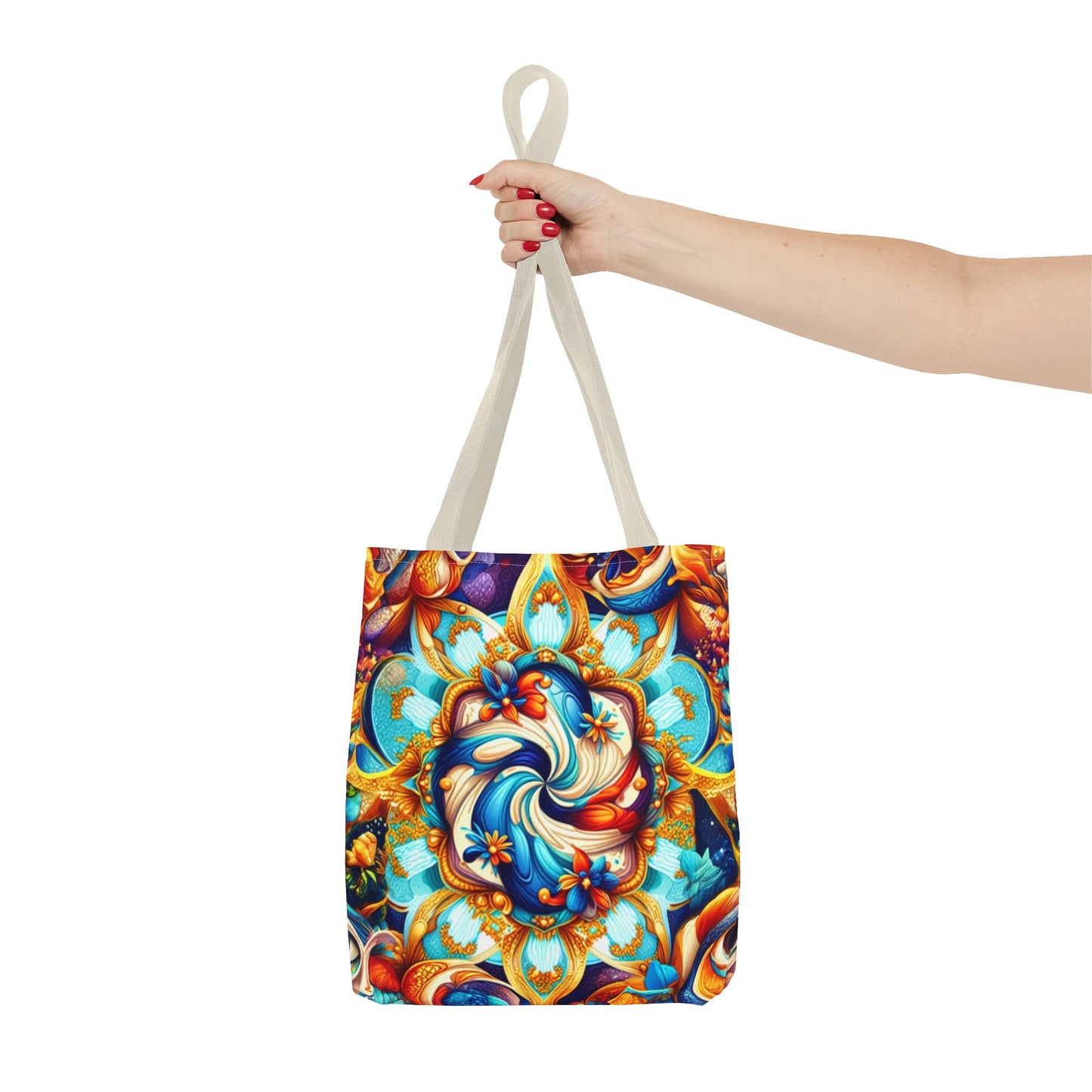 Vibrant Floral Tote Bag – Stylish Reusable Shopping Bag, Boho Beach Tote, Eco-Friendly Gift, Art-Inspired Carry-All