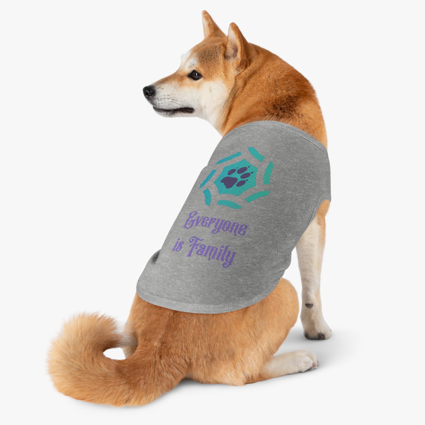 Cute Pet Tank Top - Everyone is Family Design | Dog Shirt, Cat Apparel, Pet Gift, Family Pet Look, Summer Wear