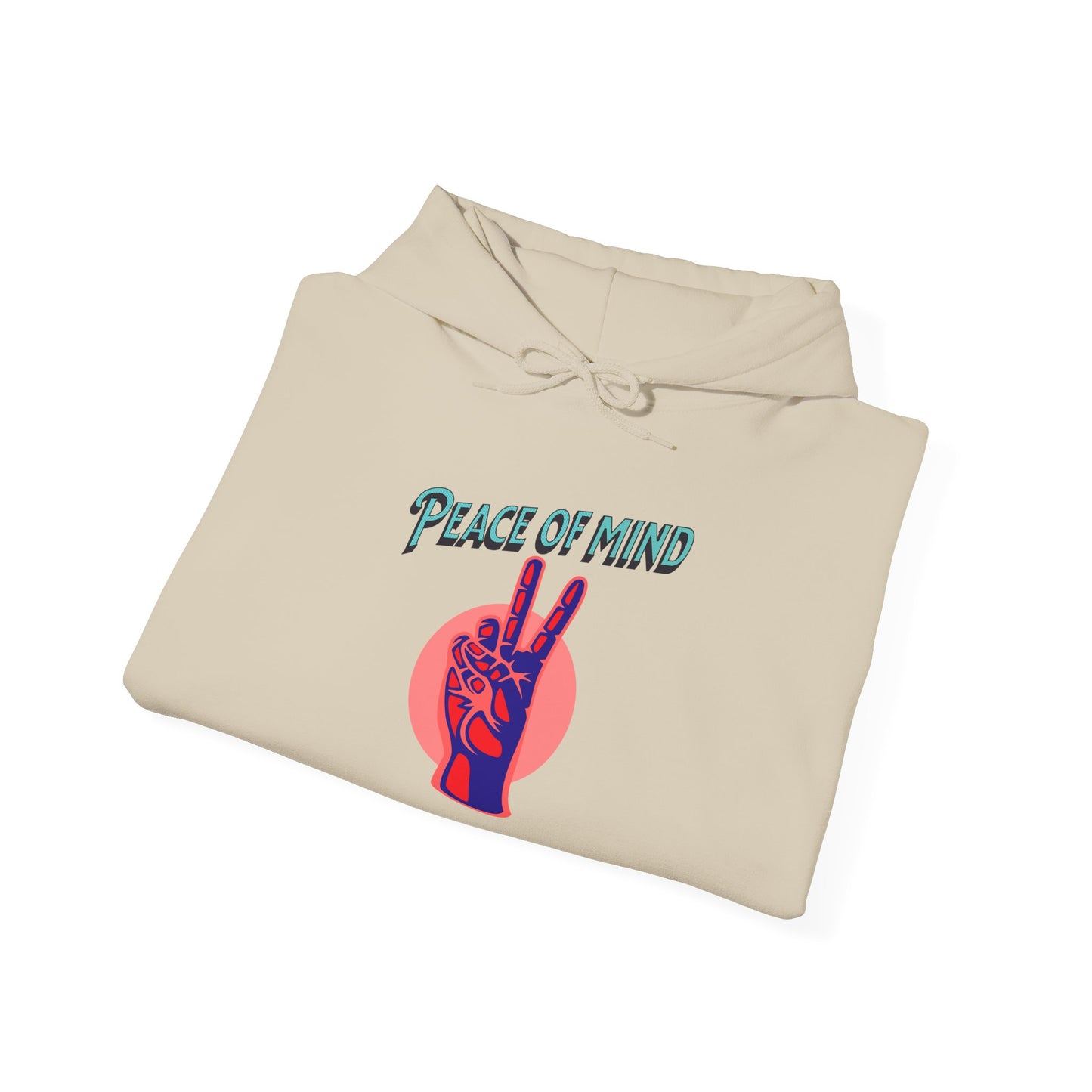 Peace of Mind Unisex Hooded Sweatshirt, Cozy Hoodie, Gift for Friends, Casual Wear, Comfortable Sweatshirt, Vibrant Design
