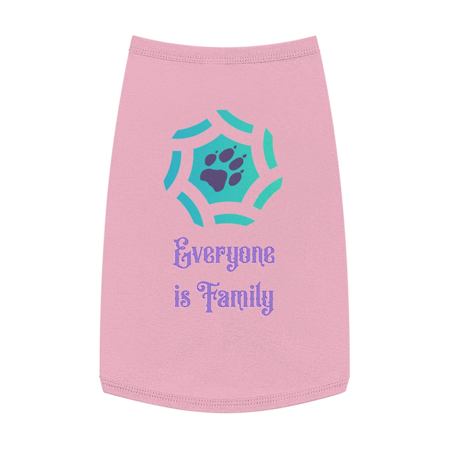 Cute Pet Tank Top - Everyone is Family Design | Dog Shirt, Cat Apparel, Pet Gift, Family Pet Look, Summer Wear