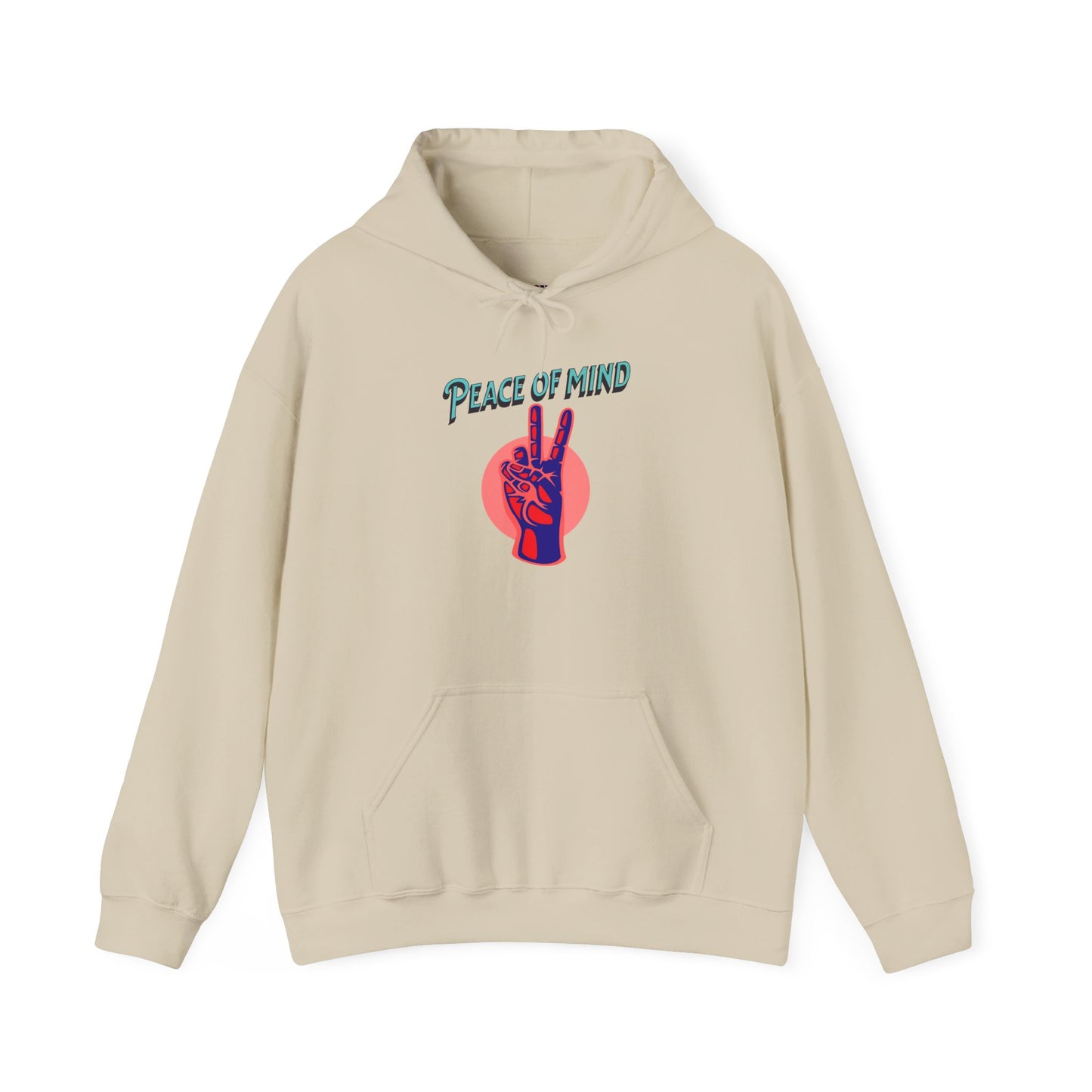 Peace of Mind Unisex Hooded Sweatshirt, Cozy Hoodie, Gift for Friends, Casual Wear, Comfortable Sweatshirt, Vibrant Design