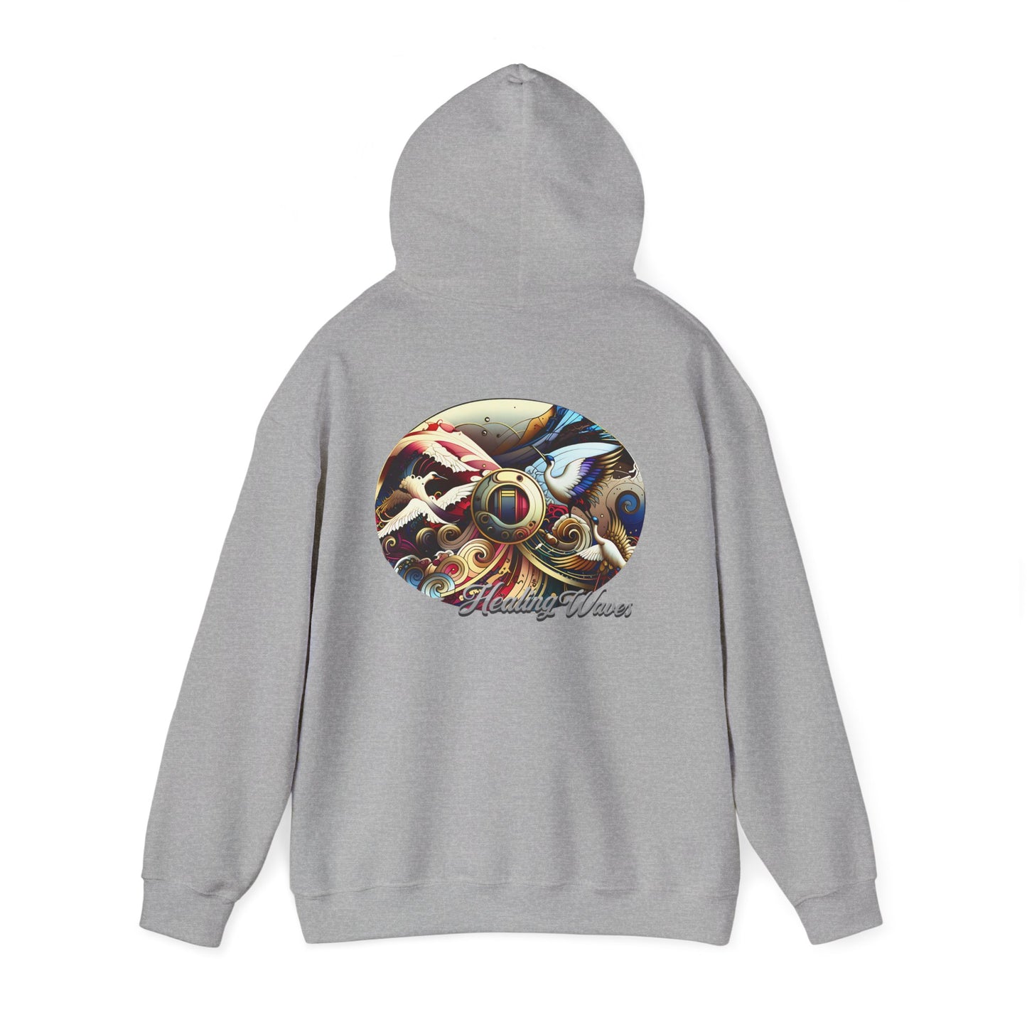 Artistic Unisex Heavy Blend Hoodie - Cozy Graphic Sweatshirt, Ideal for Casual Outfits, Unique Gifts, Streetwear Style, Comfortable Layering