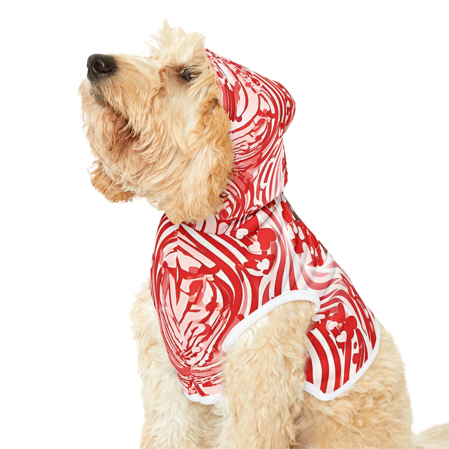 Stylish Pet Hoodie for Your Best Friend, Valentine's Gift, Cute Pet Clothing, Cozy Dog Sweater, Red Heart Design