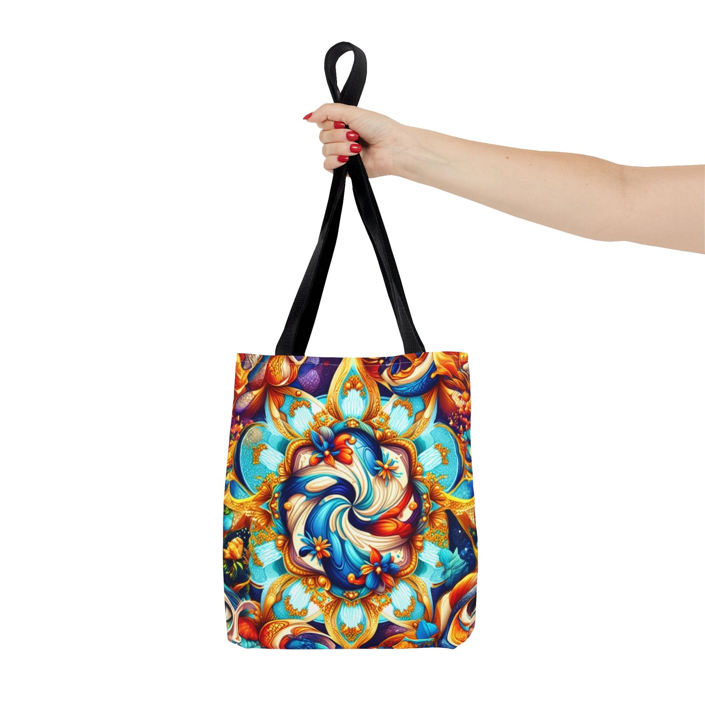 Vibrant Floral Tote Bag – Stylish Reusable Shopping Bag, Boho Beach Tote, Eco-Friendly Gift, Art-Inspired Carry-All