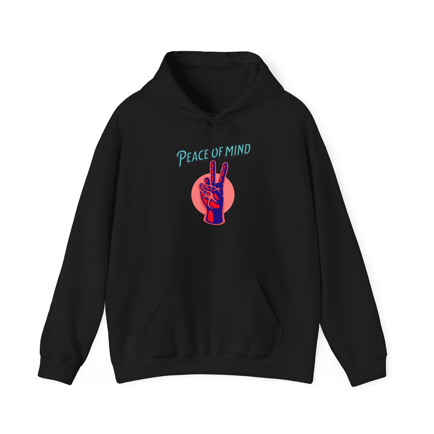 Peace of Mind Unisex Hooded Sweatshirt, Cozy Hoodie, Gift for Friends, Casual Wear, Comfortable Sweatshirt, Vibrant Design