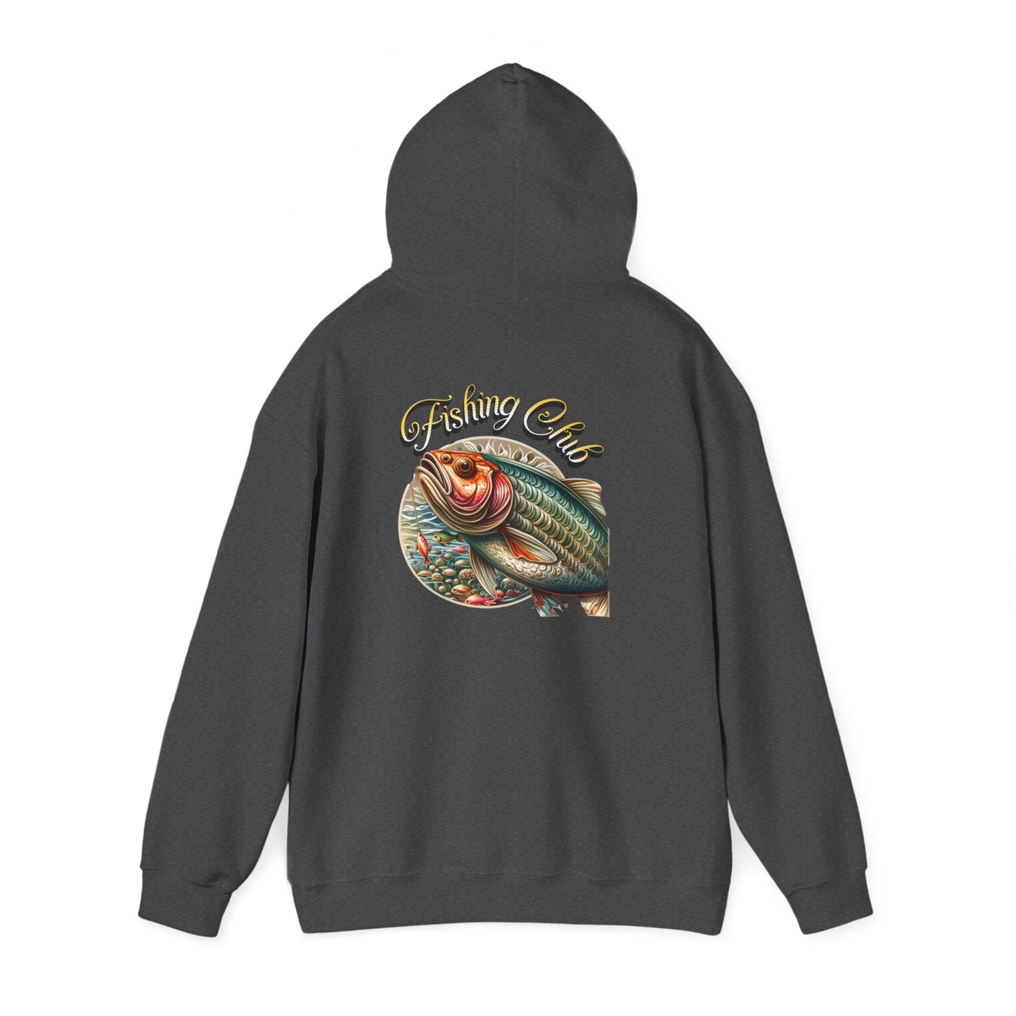 Fishing Club Hoodie, Unisex Heavy Blend Sweatshirt, Cool Fishing Gear, Outdoor Gift for Anglers, Casual Fishing Apparel