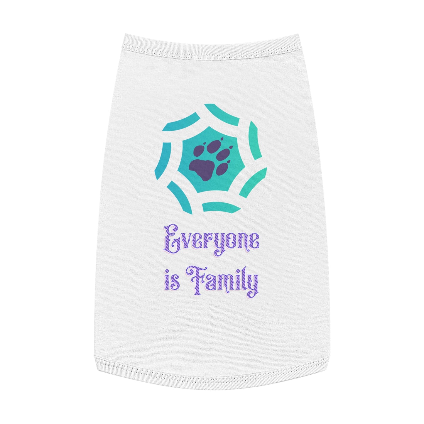 Cute Pet Tank Top - Everyone is Family Design | Dog Shirt, Cat Apparel, Pet Gift, Family Pet Look, Summer Wear