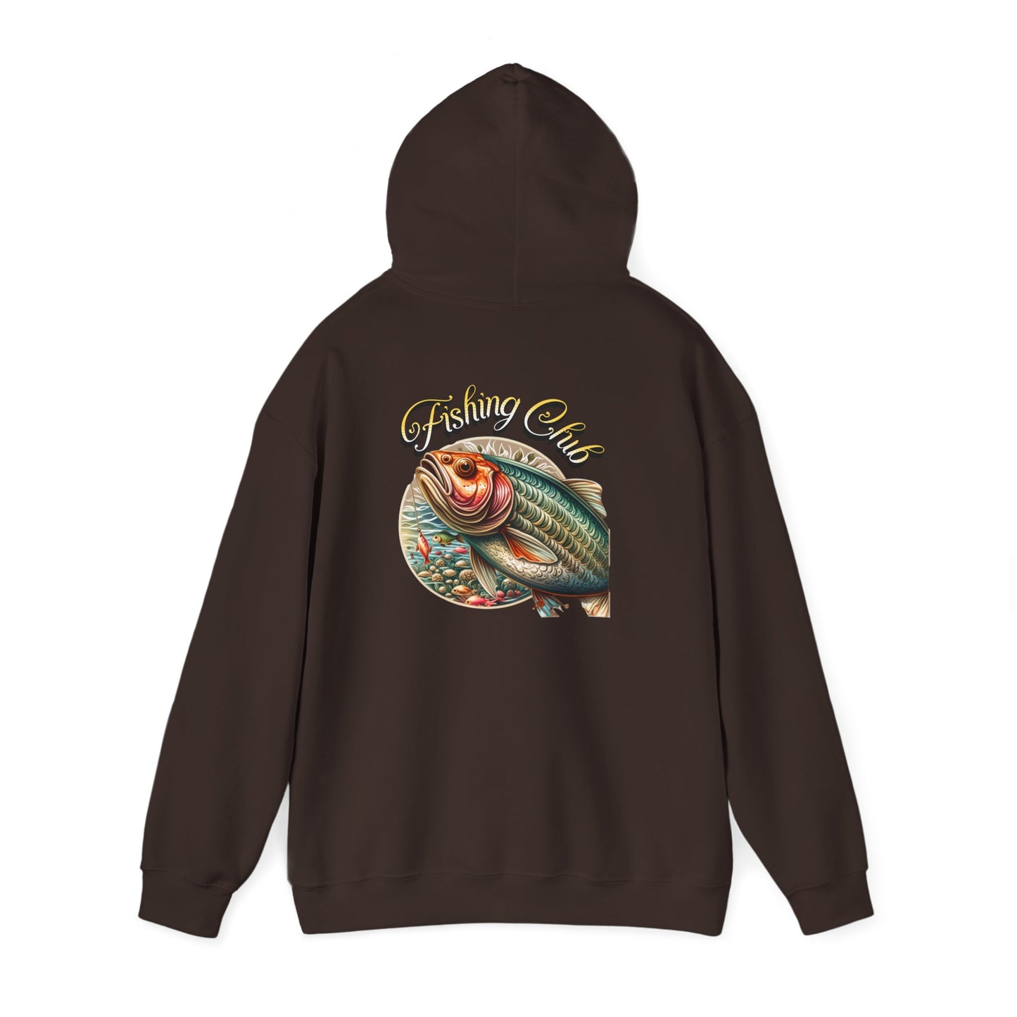 Fishing Club Hoodie, Unisex Heavy Blend Sweatshirt, Cool Fishing Gear, Outdoor Gift for Anglers, Casual Fishing Apparel