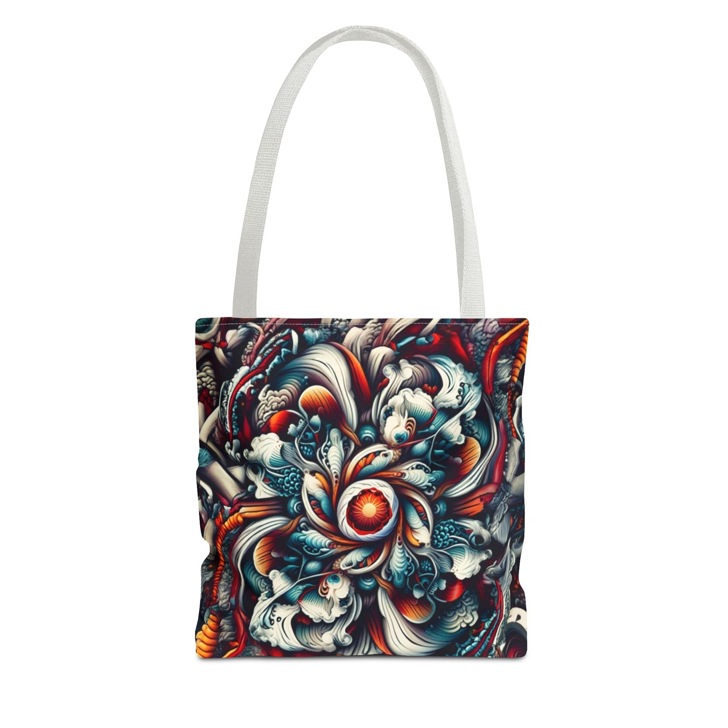 Artistic Tote Bag, Colorful Flower Design, Boho Style, Everyday Use, Eco-Friendly Gift, Travel Accessory