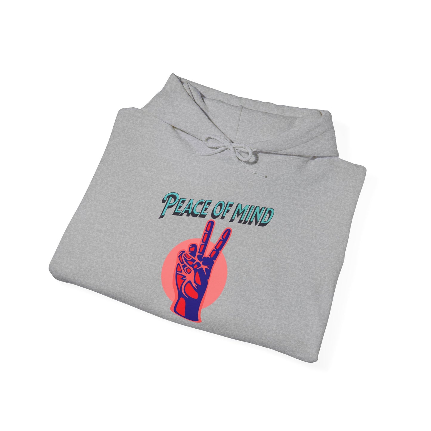 Peace of Mind Unisex Hooded Sweatshirt, Cozy Hoodie, Gift for Friends, Casual Wear, Comfortable Sweatshirt, Vibrant Design