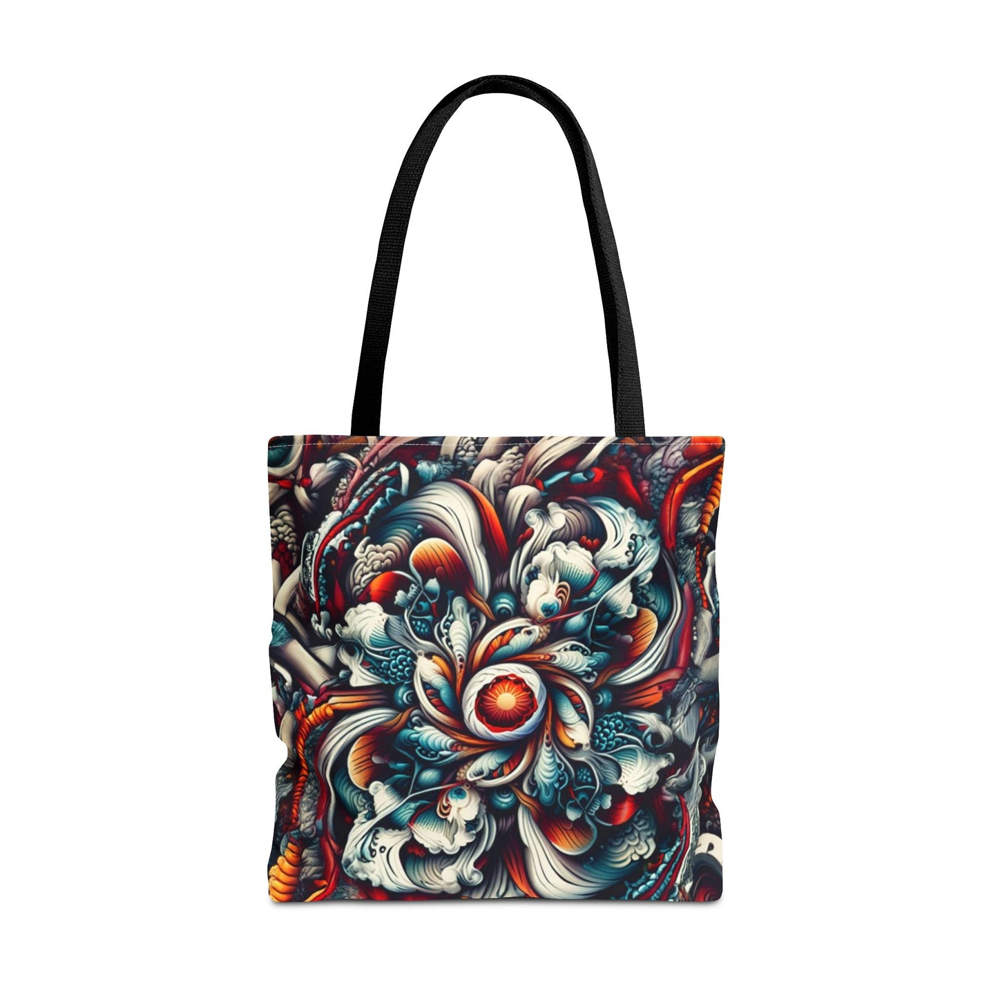 Artistic Tote Bag, Colorful Flower Design, Boho Style, Everyday Use, Eco-Friendly Gift, Travel Accessory