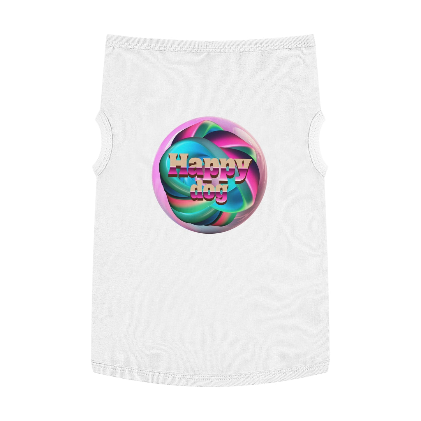Happy Dog Pet Tank Top, Cute Dog Apparel, Dog Lover Gift, Summer Pet Clothing, Stylish Puppy Shirt