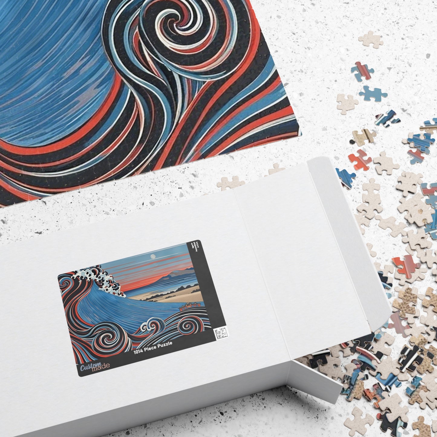 Artistic Wave Puzzle - Ocean Scene, Relaxing Gift, Family Activity, Home Decor, 110-1014 Piece Options