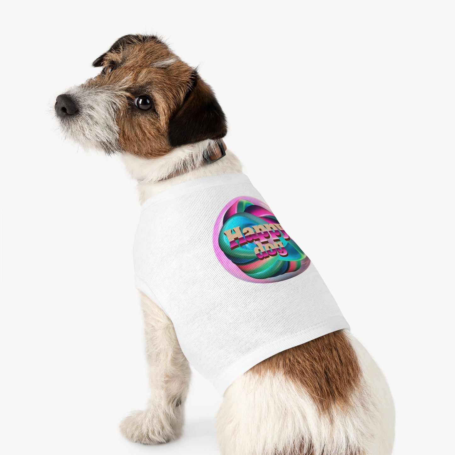 Happy Dog Pet Tank Top, Cute Dog Apparel, Dog Lover Gift, Summer Pet Clothing, Stylish Puppy Shirt