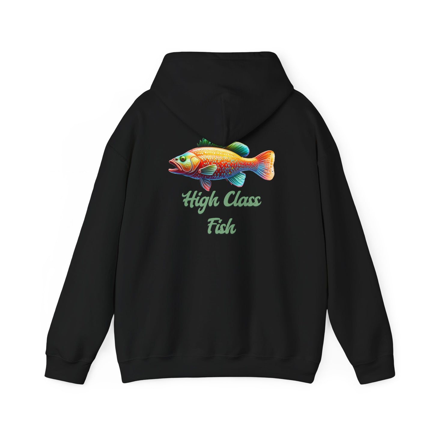High Class Fish Hoodie - Unisex Heavy Blend Sweatshirt, Cozy Gift for Fishing Enthusiasts, Great for Outdoors, Casual Wear, Birthday Gift