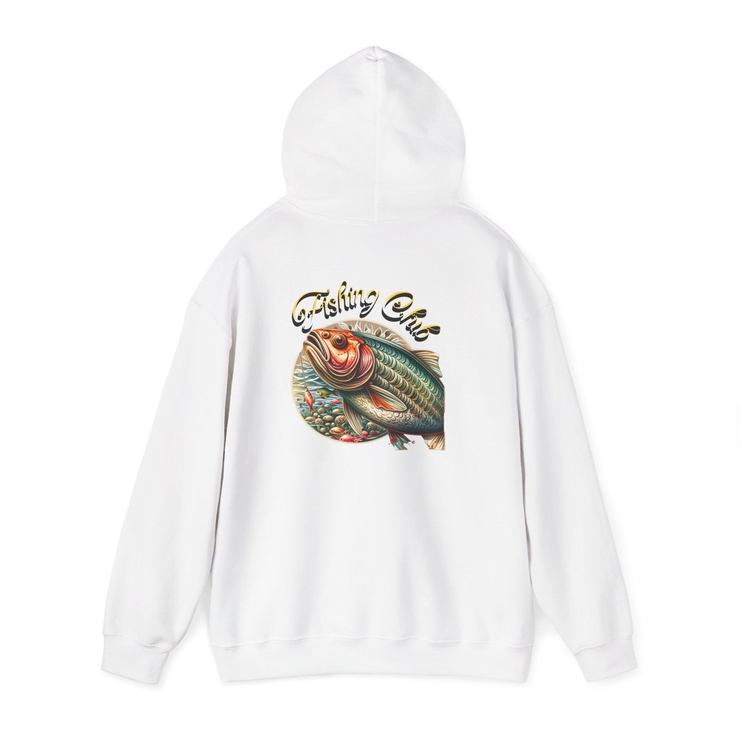 Fishing Club Hoodie, Unisex Heavy Blend Sweatshirt, Cool Fishing Gear, Outdoor Gift for Anglers, Casual Fishing Apparel