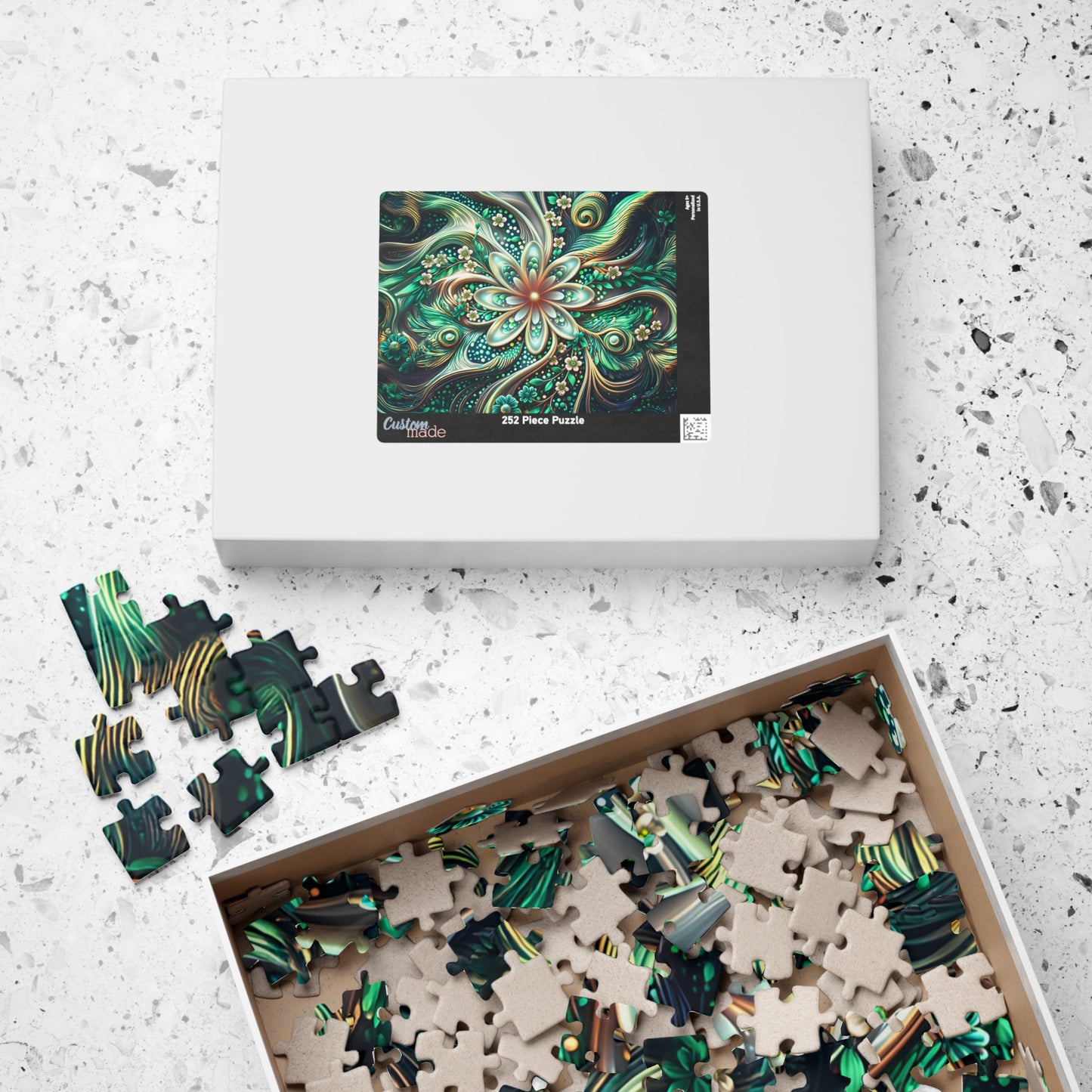 Intricate Floral Puzzle - 110, 252, 520, 1014-piece Jigsaw Challenge, Family Game Night, Perfect Gift for Crafters, Relaxing Hobby,