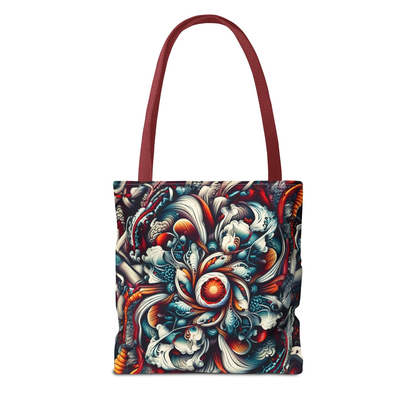 Artistic Tote Bag, Colorful Flower Design, Boho Style, Everyday Use, Eco-Friendly Gift, Travel Accessory