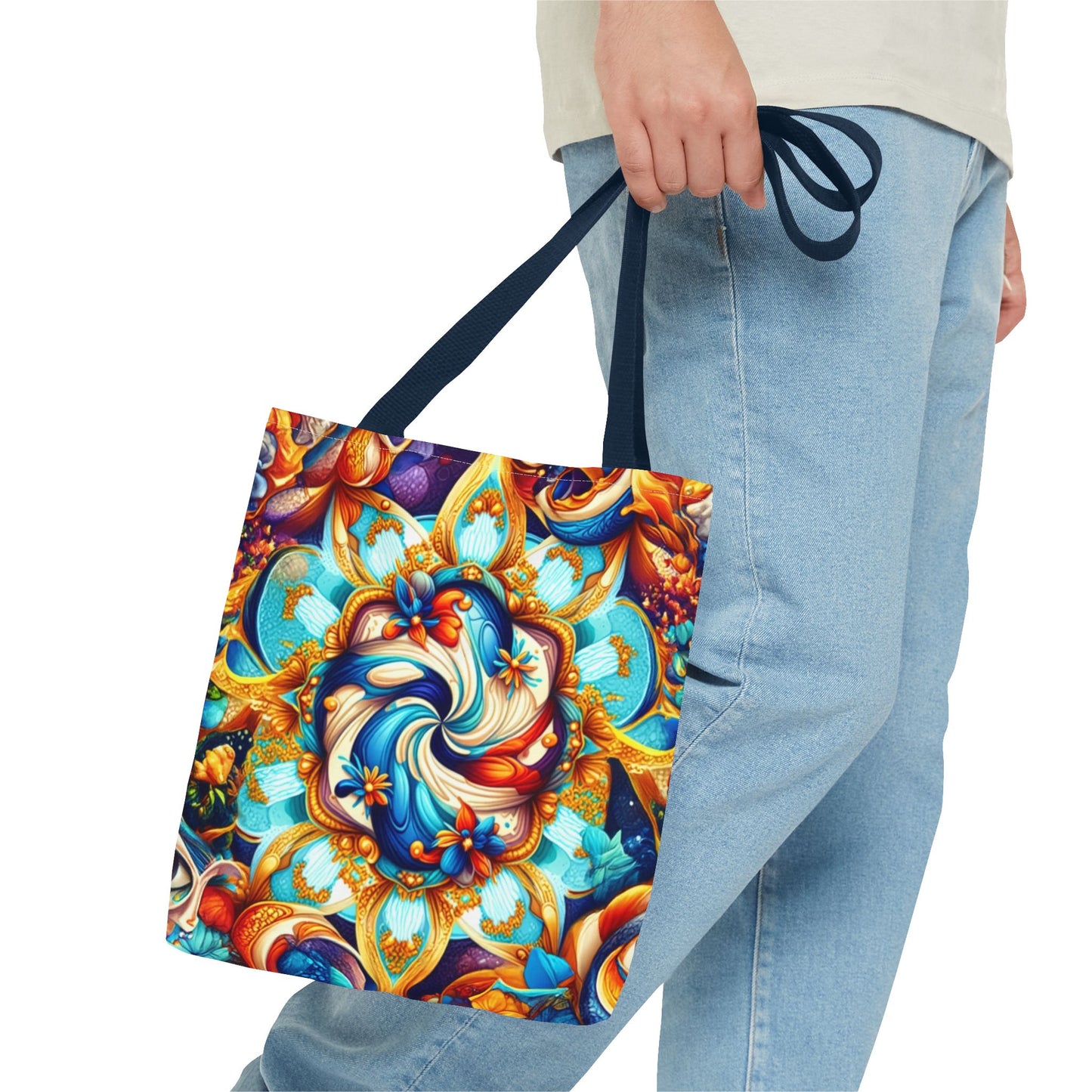 Vibrant Floral Tote Bag – Stylish Reusable Shopping Bag, Boho Beach Tote, Eco-Friendly Gift, Art-Inspired Carry-All