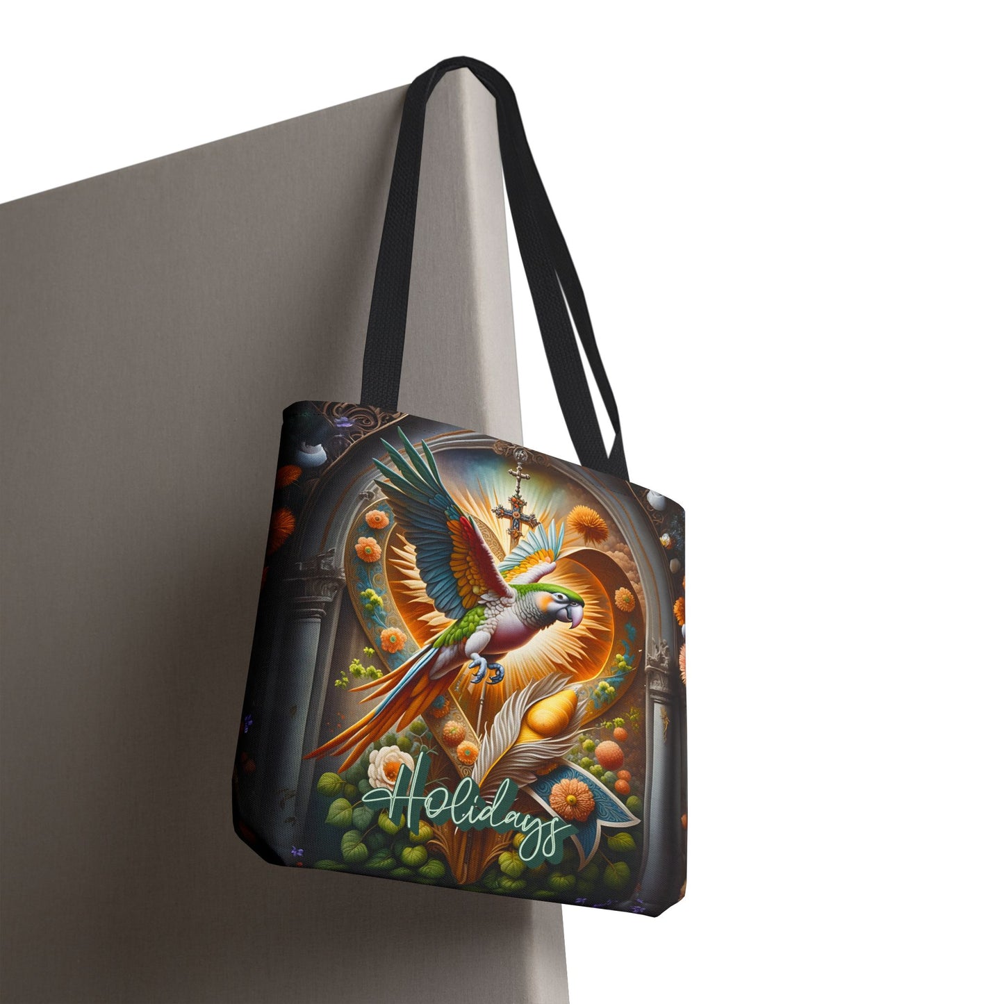 Vibrant Holiday Tote Bag - Colorful Bird Design, Perfect for Gift Giving, Eco-Friendly Shopping, Beach Days, Travel Essentials