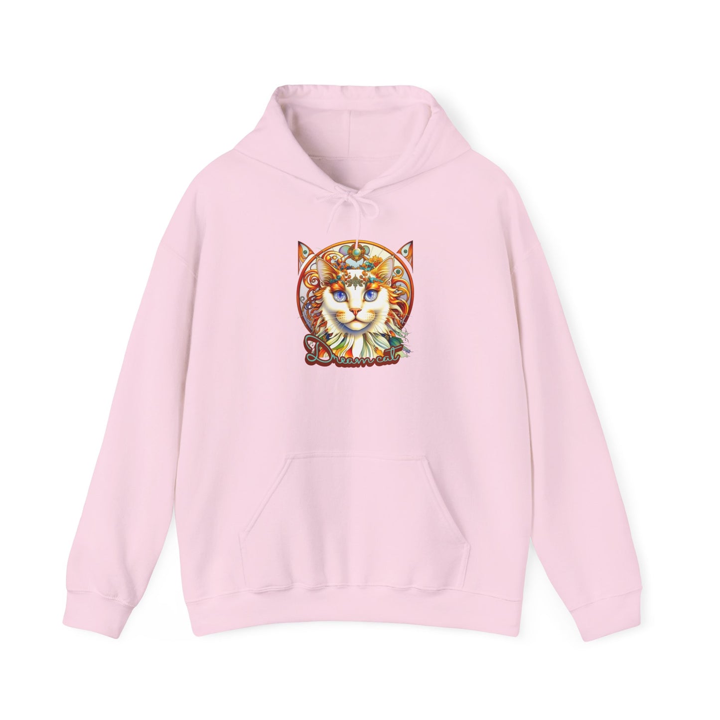 Whimsical Cat Hoodie, Cozy Animal Sweatshirt, Unique Gift for Cat Lovers, Warm Apparel for Any Occasion, Illustrated Cat Design