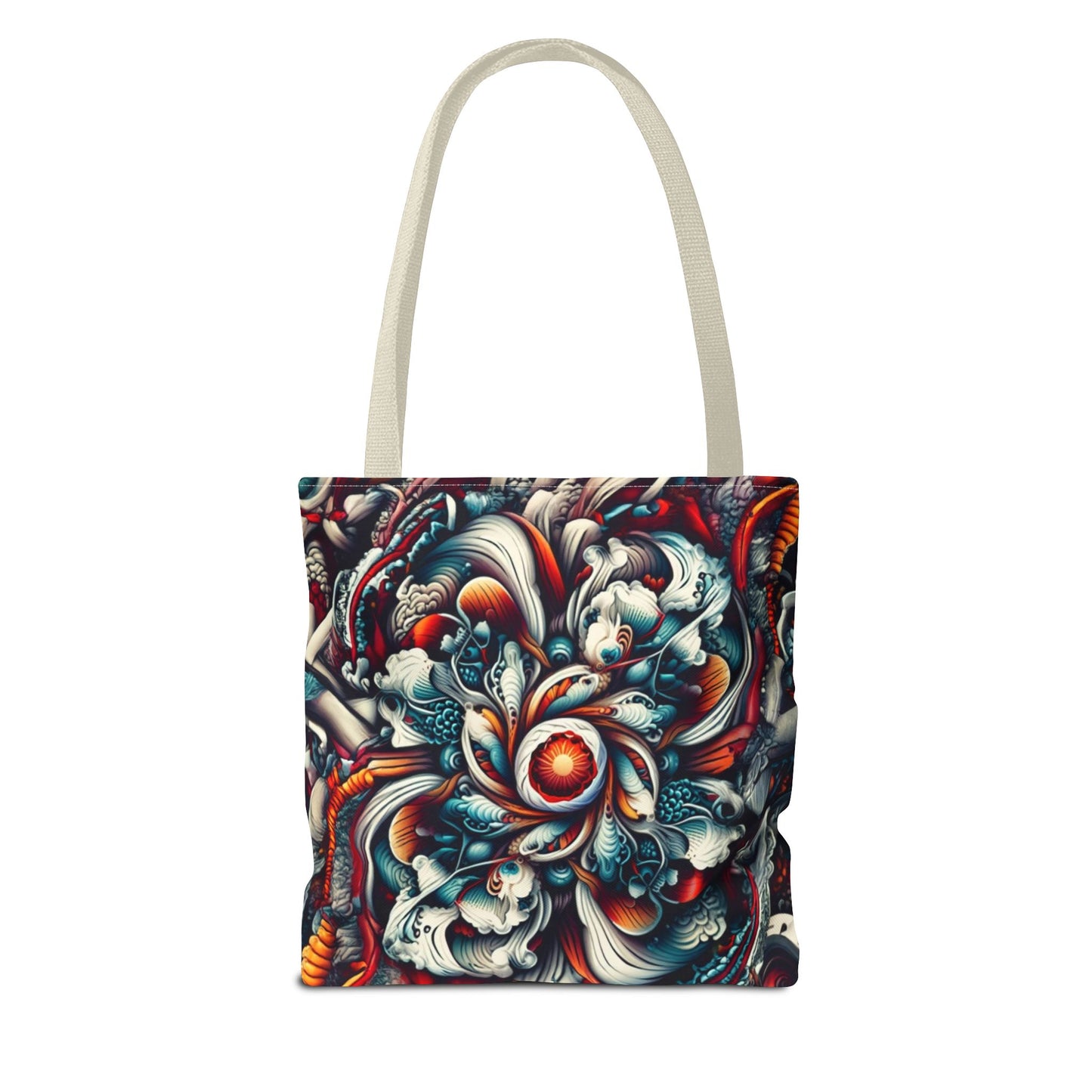 Artistic Tote Bag, Colorful Flower Design, Boho Style, Everyday Use, Eco-Friendly Gift, Travel Accessory