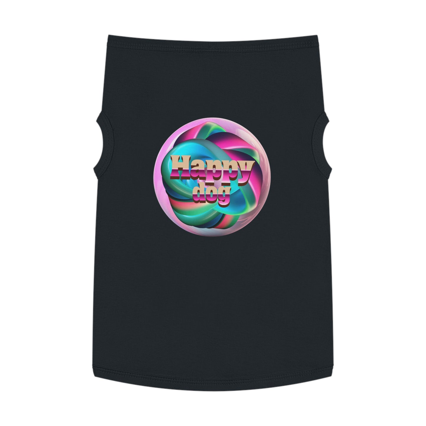Happy Dog Pet Tank Top, Cute Dog Apparel, Dog Lover Gift, Summer Pet Clothing, Stylish Puppy Shirt