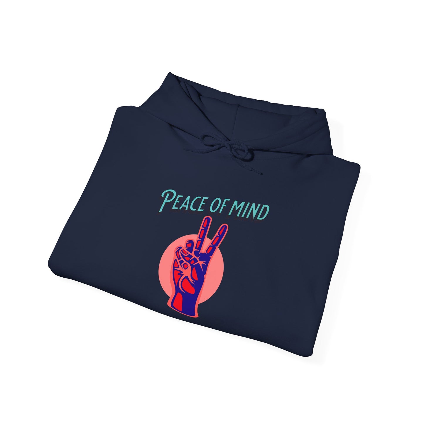 Peace of Mind Unisex Hooded Sweatshirt, Cozy Hoodie, Gift for Friends, Casual Wear, Comfortable Sweatshirt, Vibrant Design