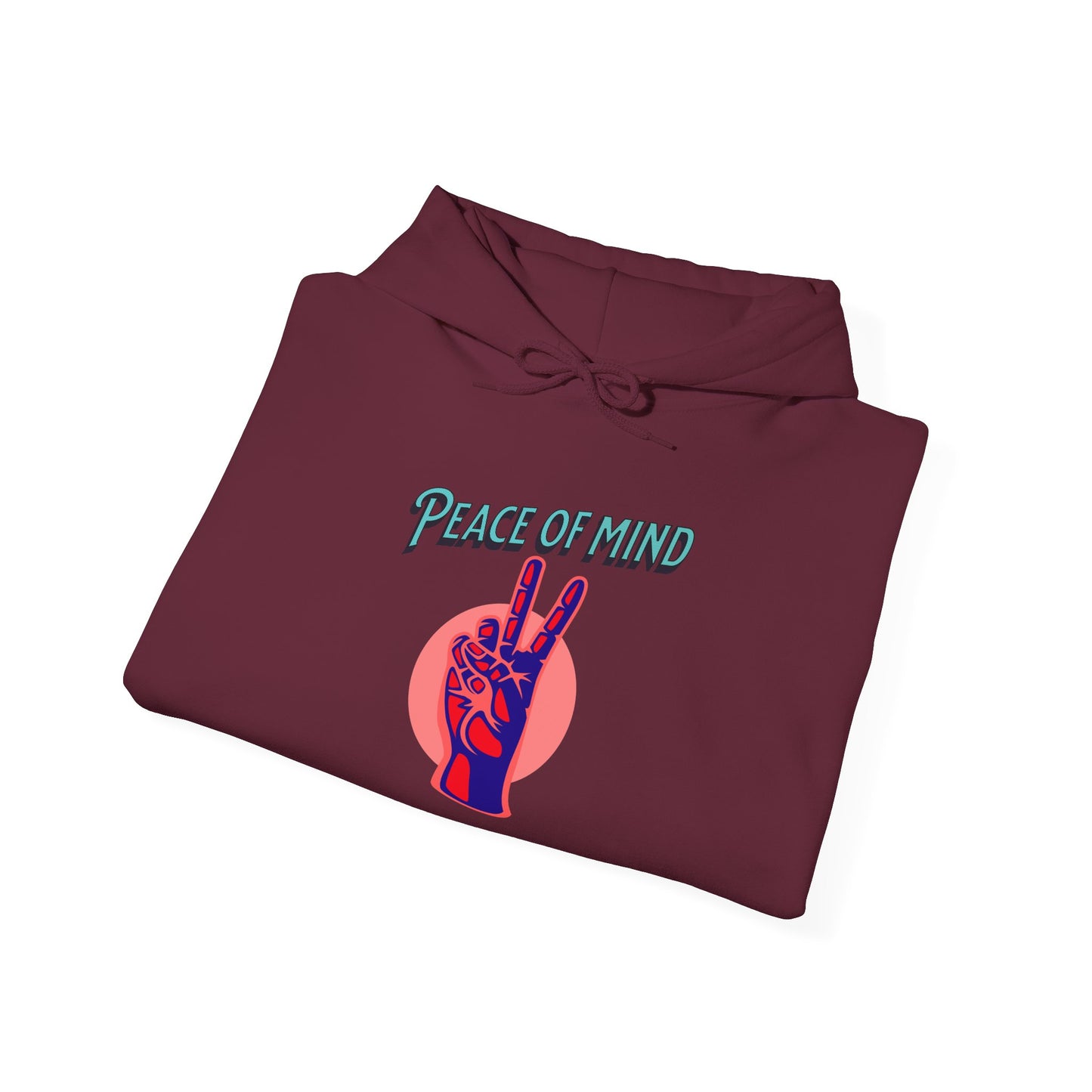 Peace of Mind Unisex Hooded Sweatshirt, Cozy Hoodie, Gift for Friends, Casual Wear, Comfortable Sweatshirt, Vibrant Design