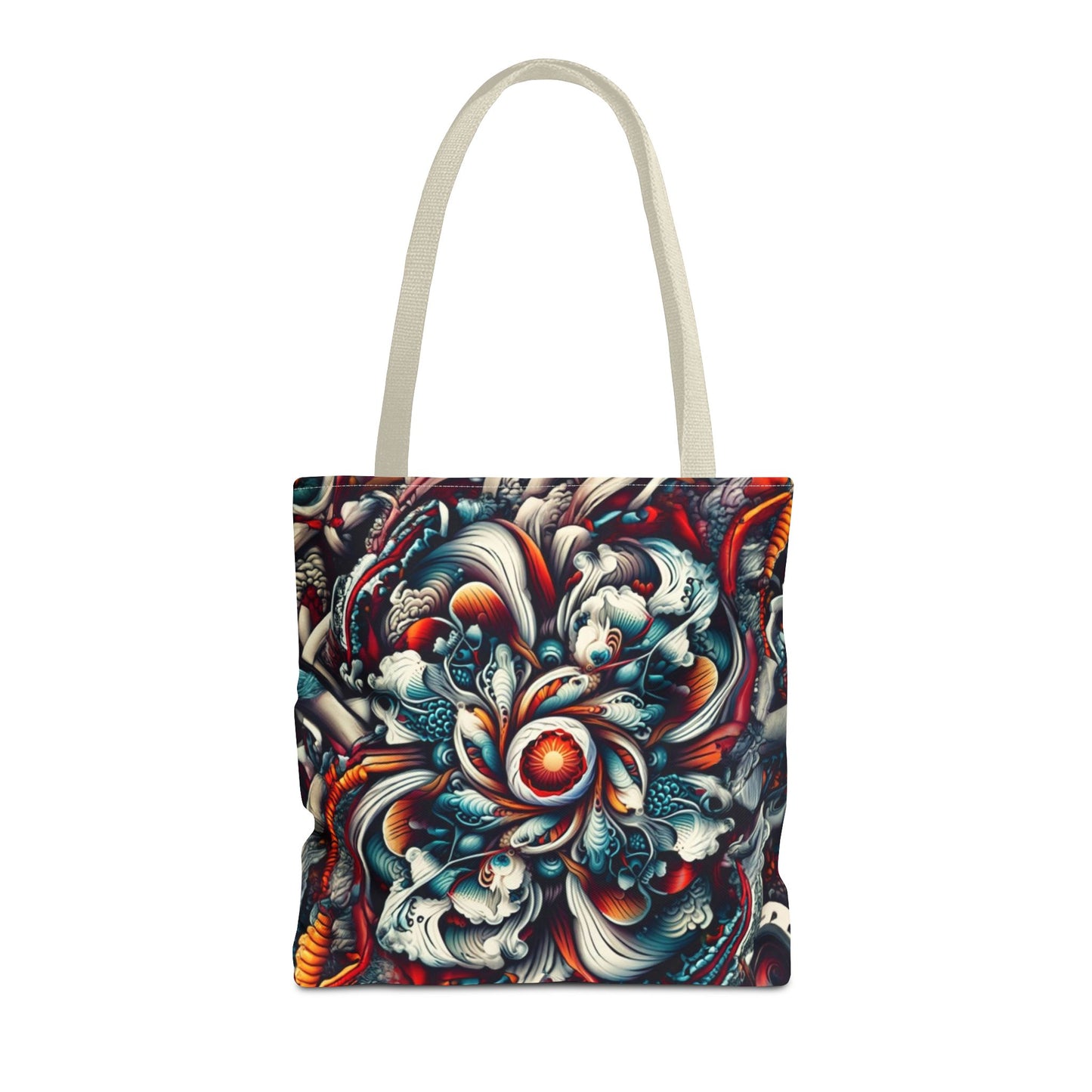Artistic Tote Bag, Colorful Flower Design, Boho Style, Everyday Use, Eco-Friendly Gift, Travel Accessory