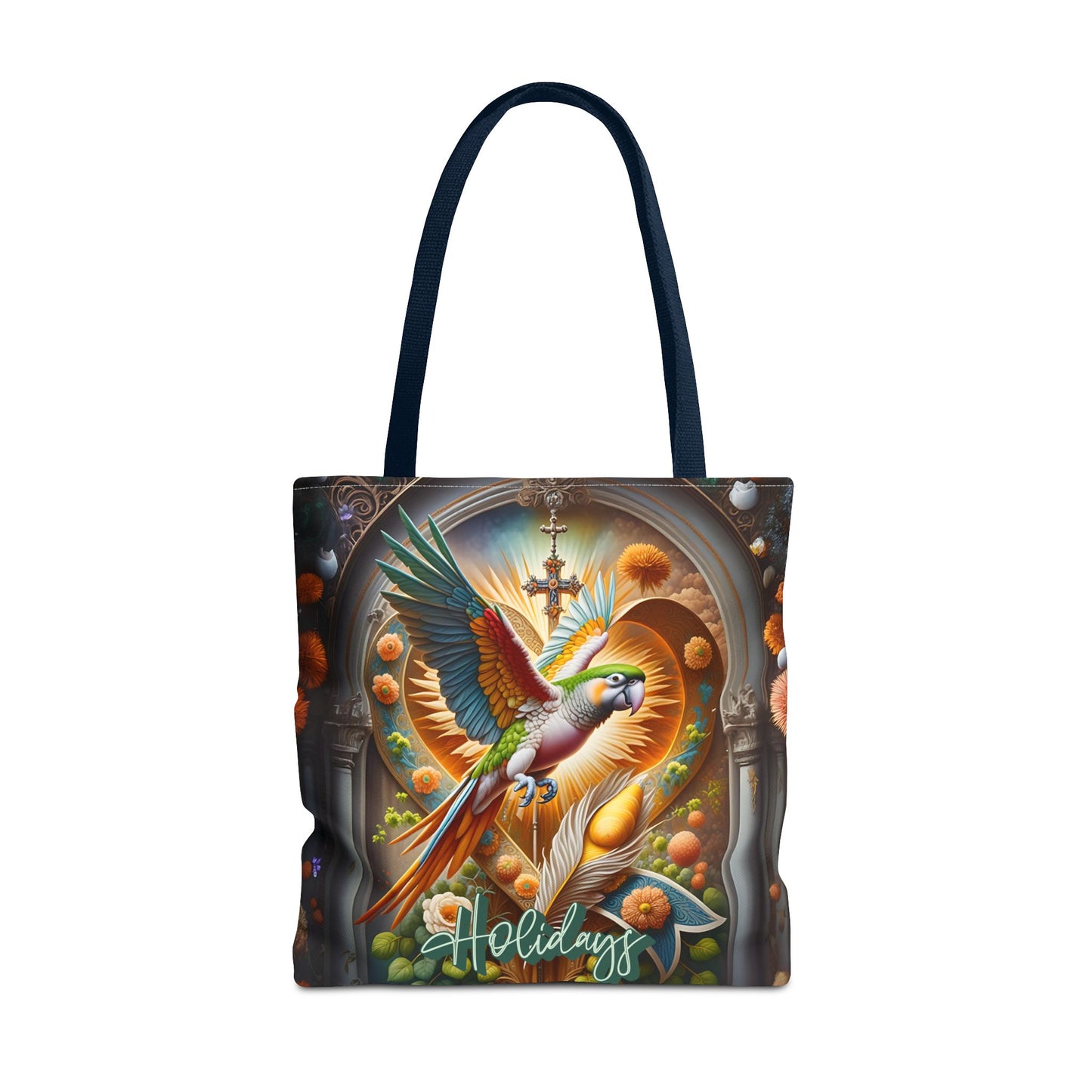 Vibrant Holiday Tote Bag - Colorful Bird Design, Perfect for Gift Giving, Eco-Friendly Shopping, Beach Days, Travel Essentials