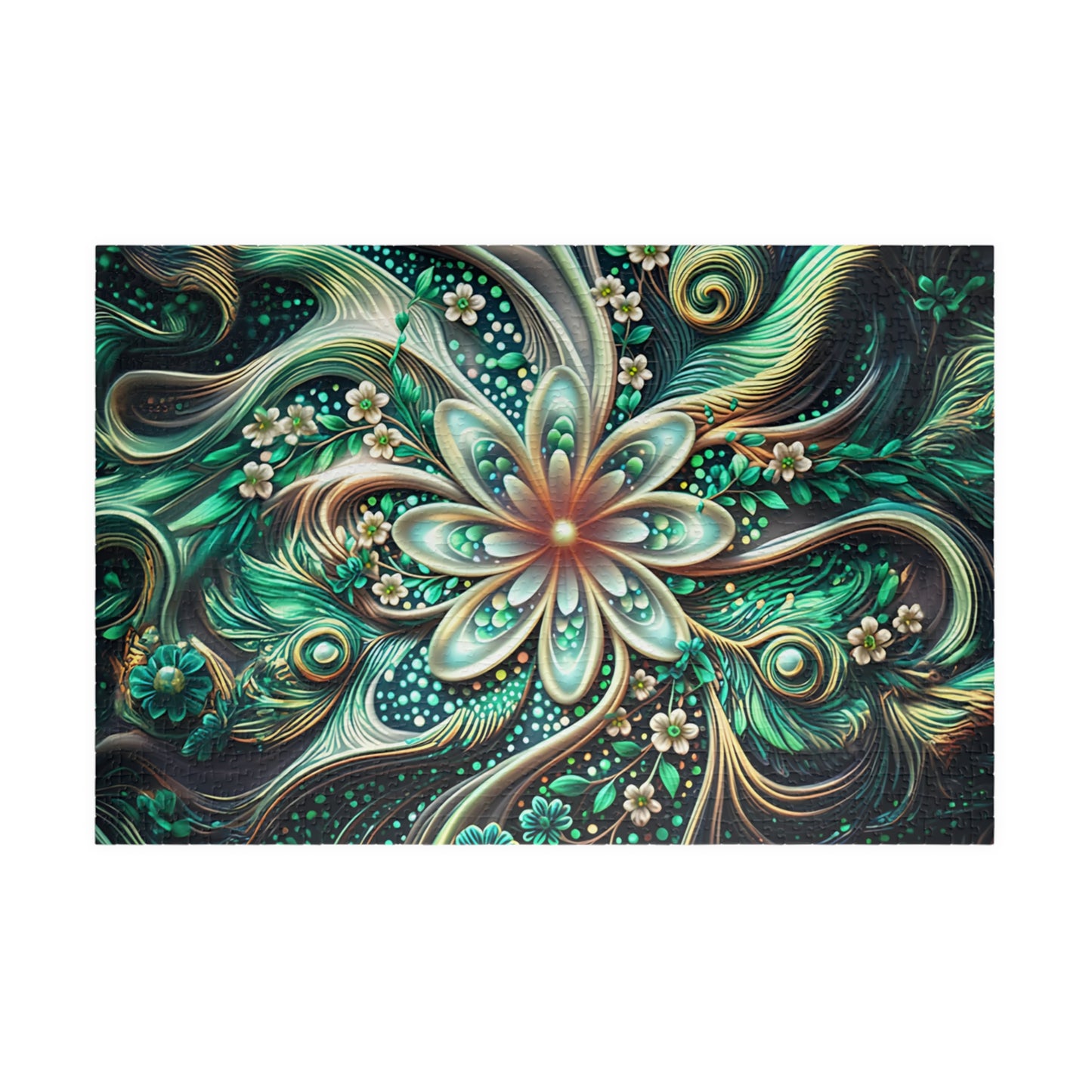 Intricate Floral Puzzle - 110, 252, 520, 1014-piece Jigsaw Challenge, Family Game Night, Perfect Gift for Crafters, Relaxing Hobby,